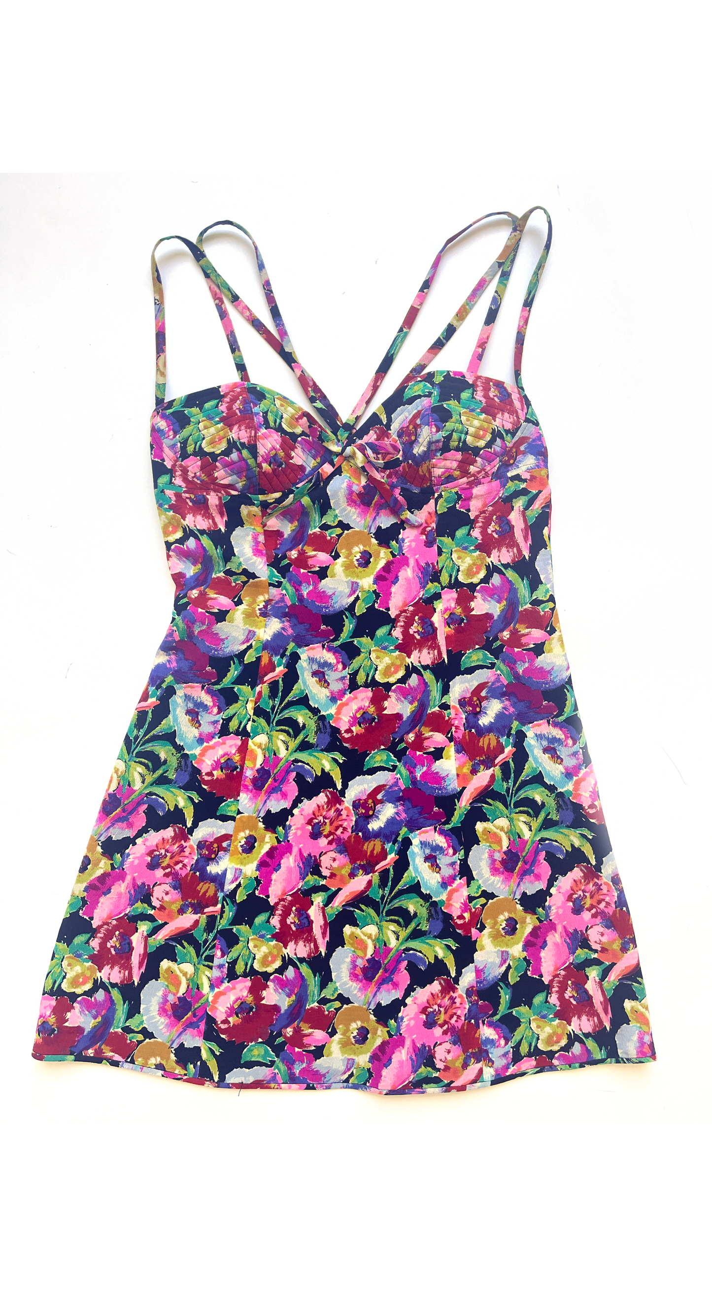 Emanuel Ungaro Parallèle Floral Bustier Dress – 2000s