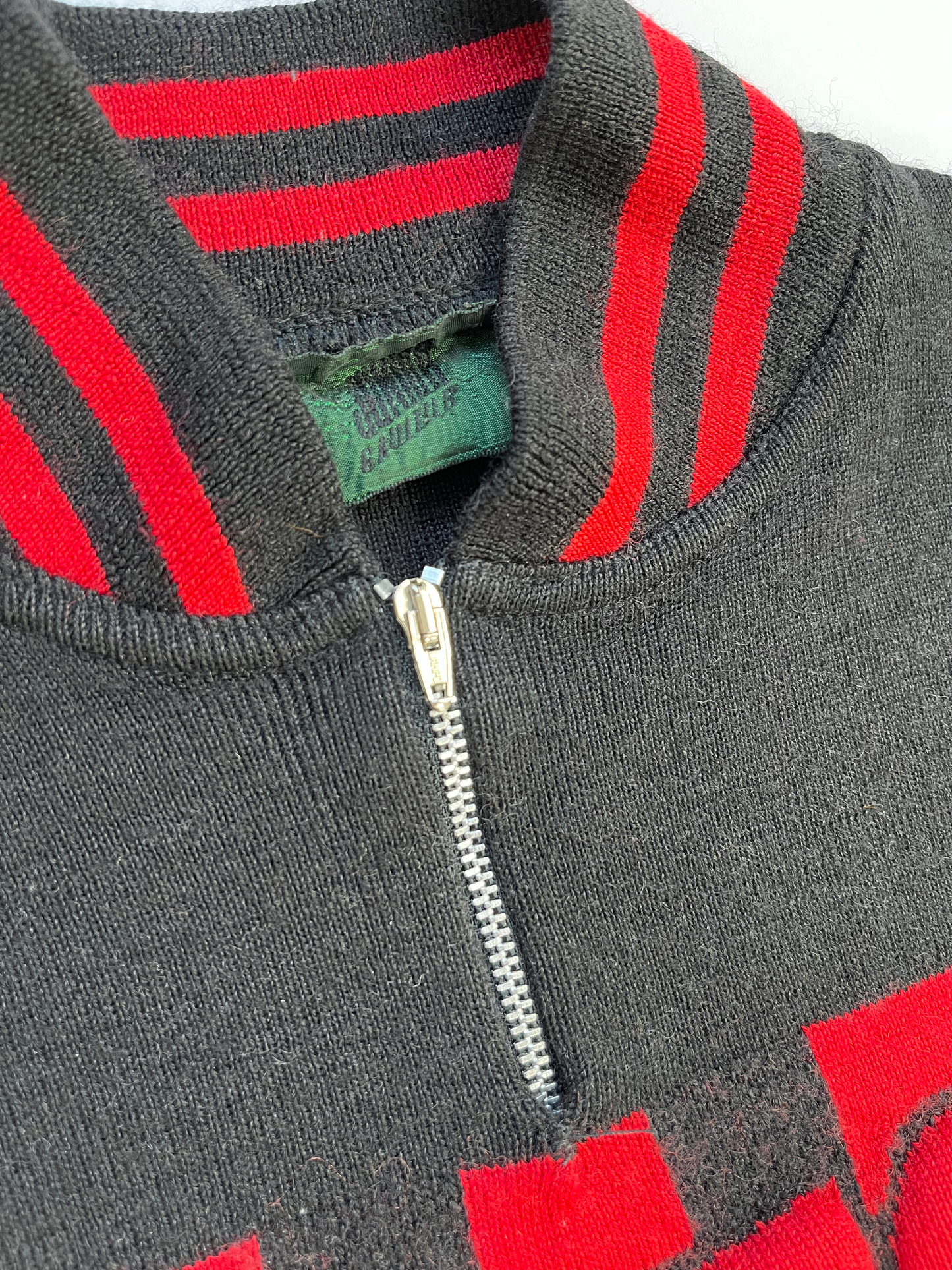 Jean Paul Gaultier ~ FW 1992 Black & Red Junior Zipper Sweater
