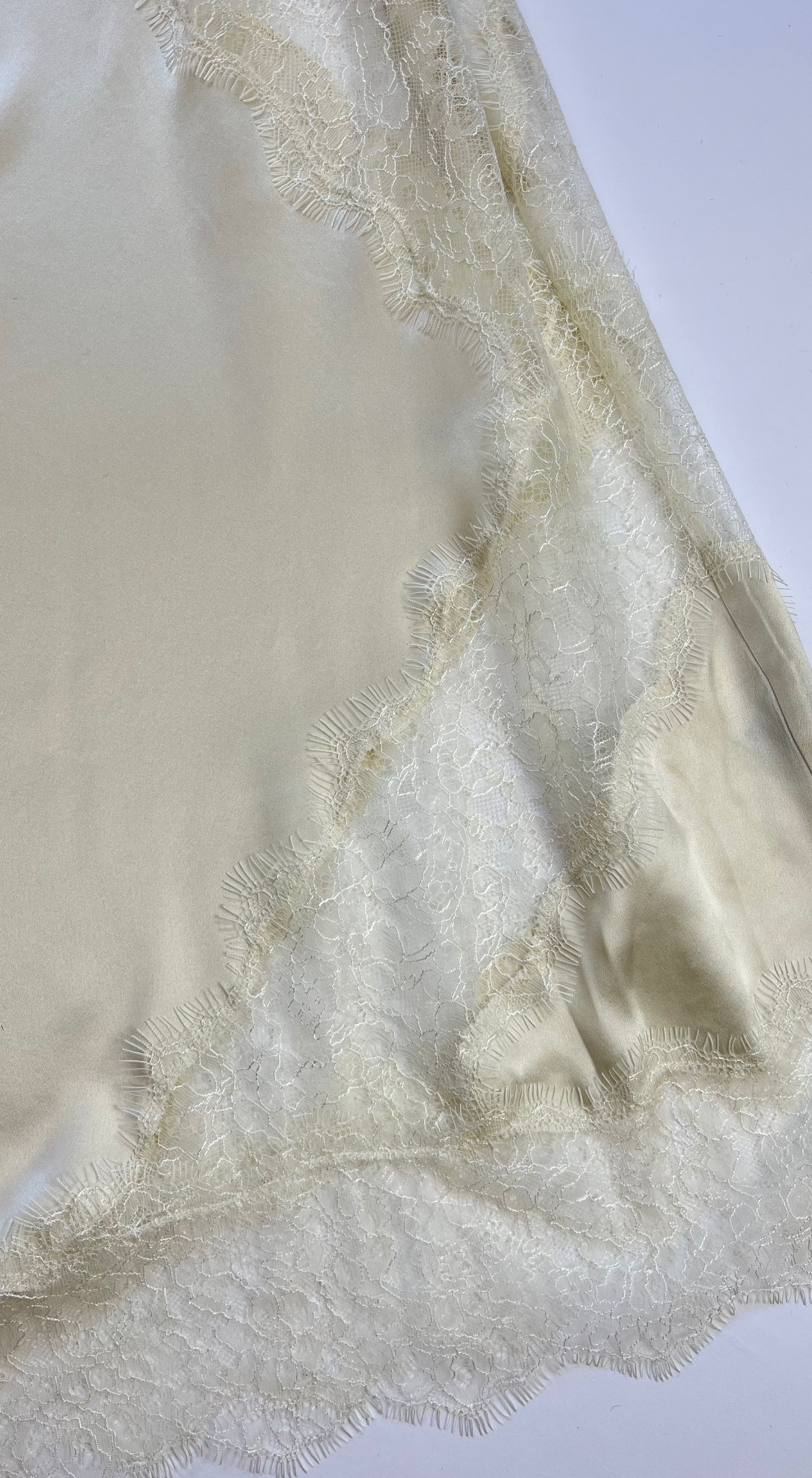 Cynthia Rowley ~ Ethereal Lace-Trimmed Silk Charmeuse Maxi Dress