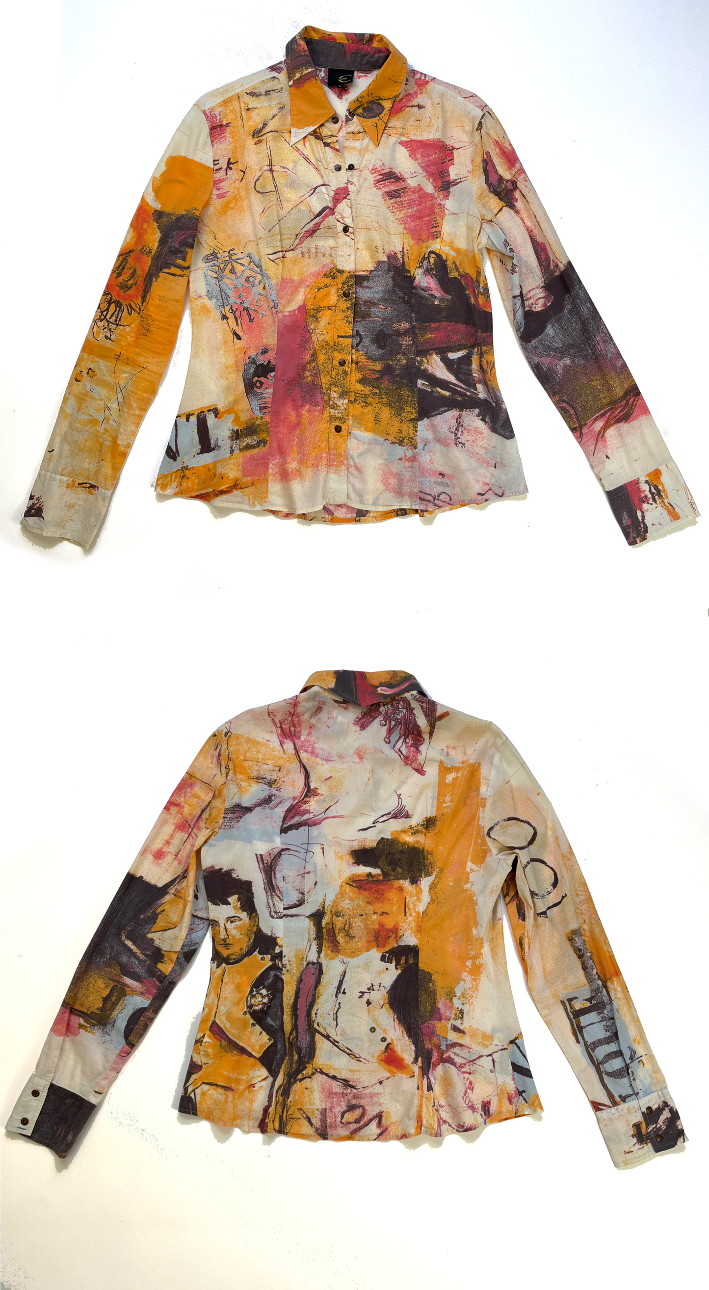Roberto Cavalli ~ 2000s Napoleon Print Shirt