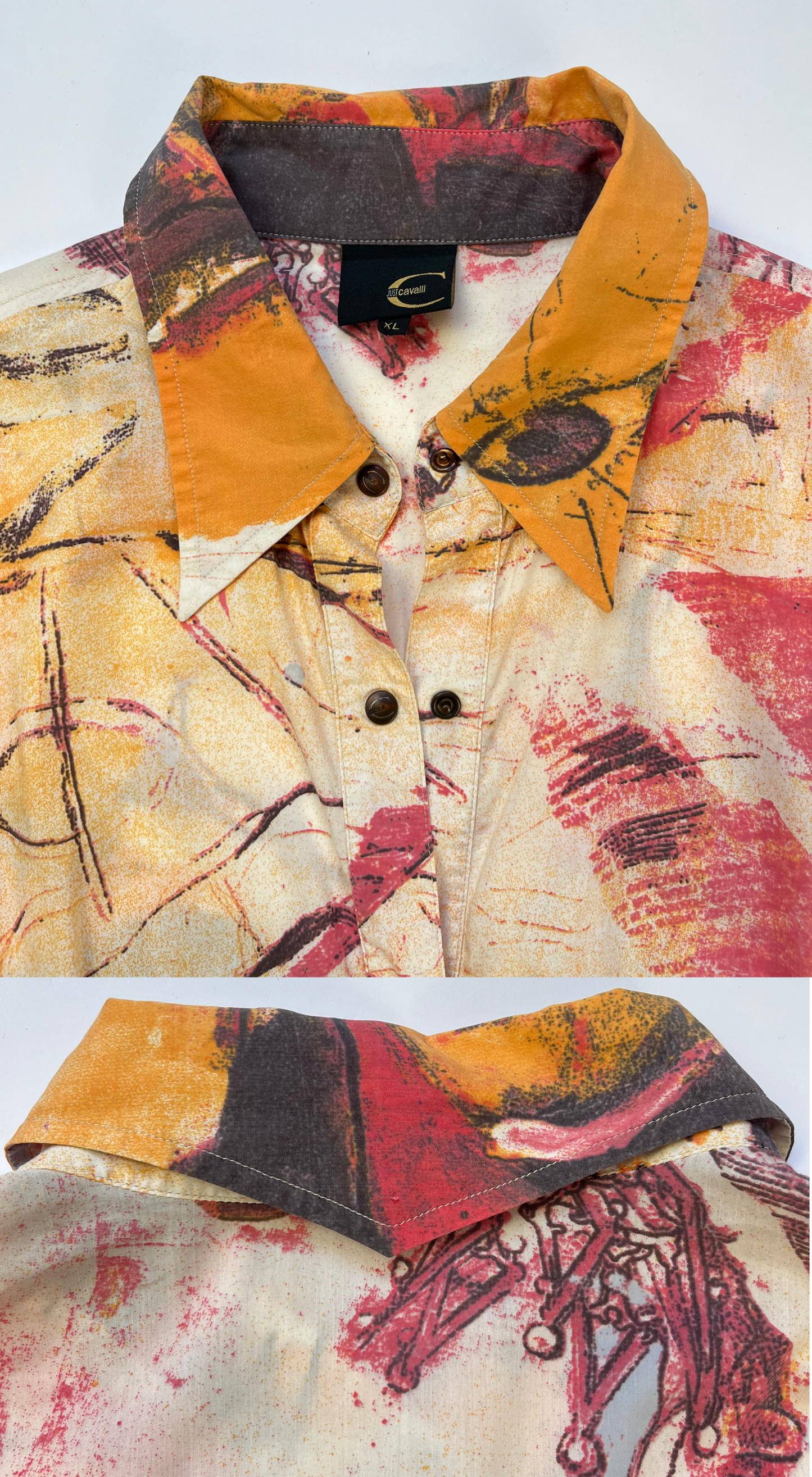Roberto Cavalli ~ 2000s Napoleon Print Shirt