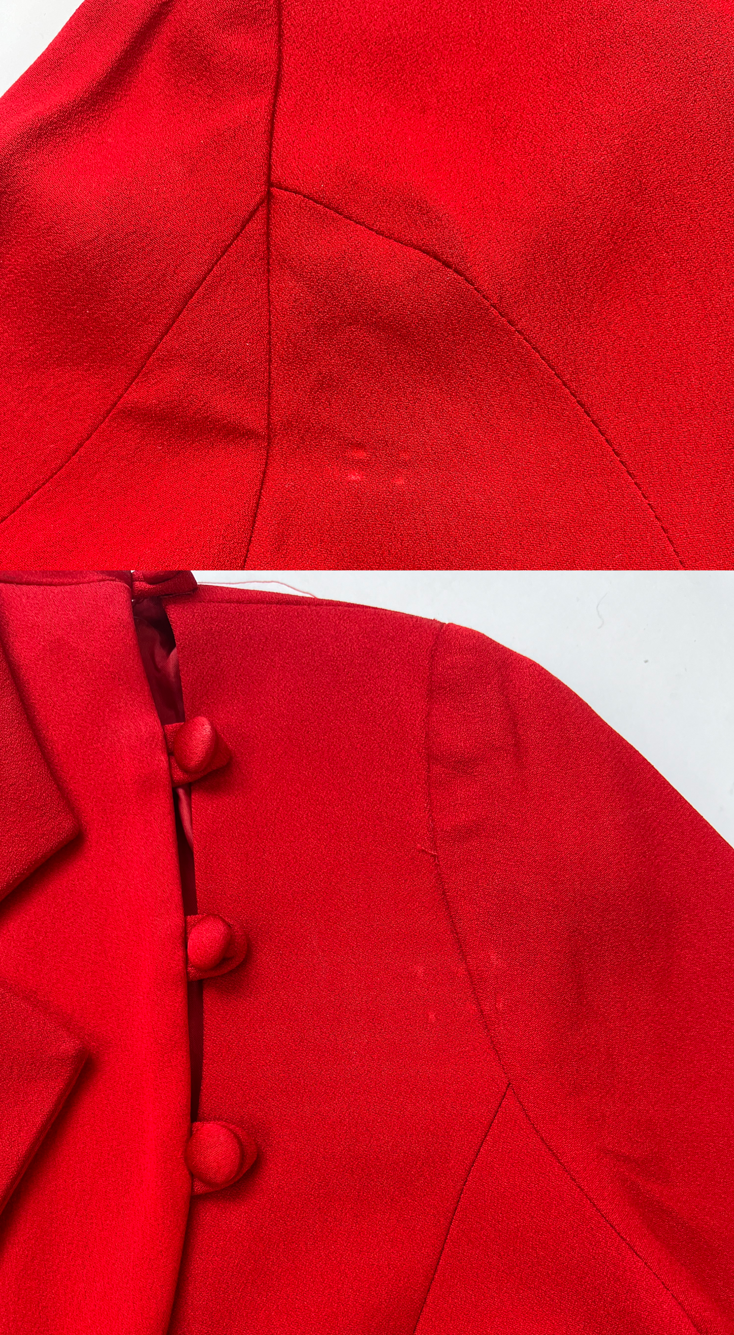 Moschino ~ 1995 Red Puzzle Blazer Fran Fine