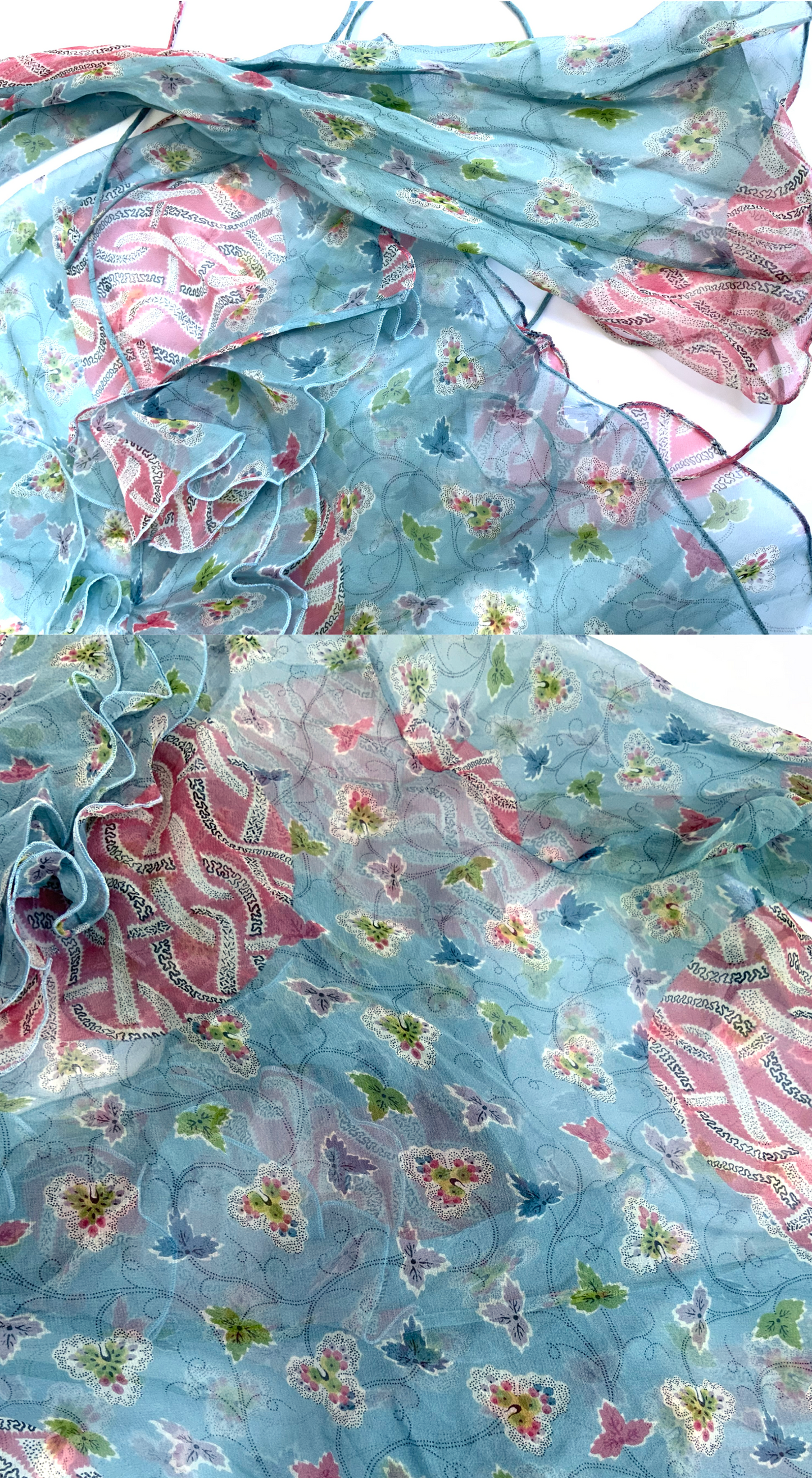 Christian Dior ~ Vintage 2003 Floral Silk Blouse