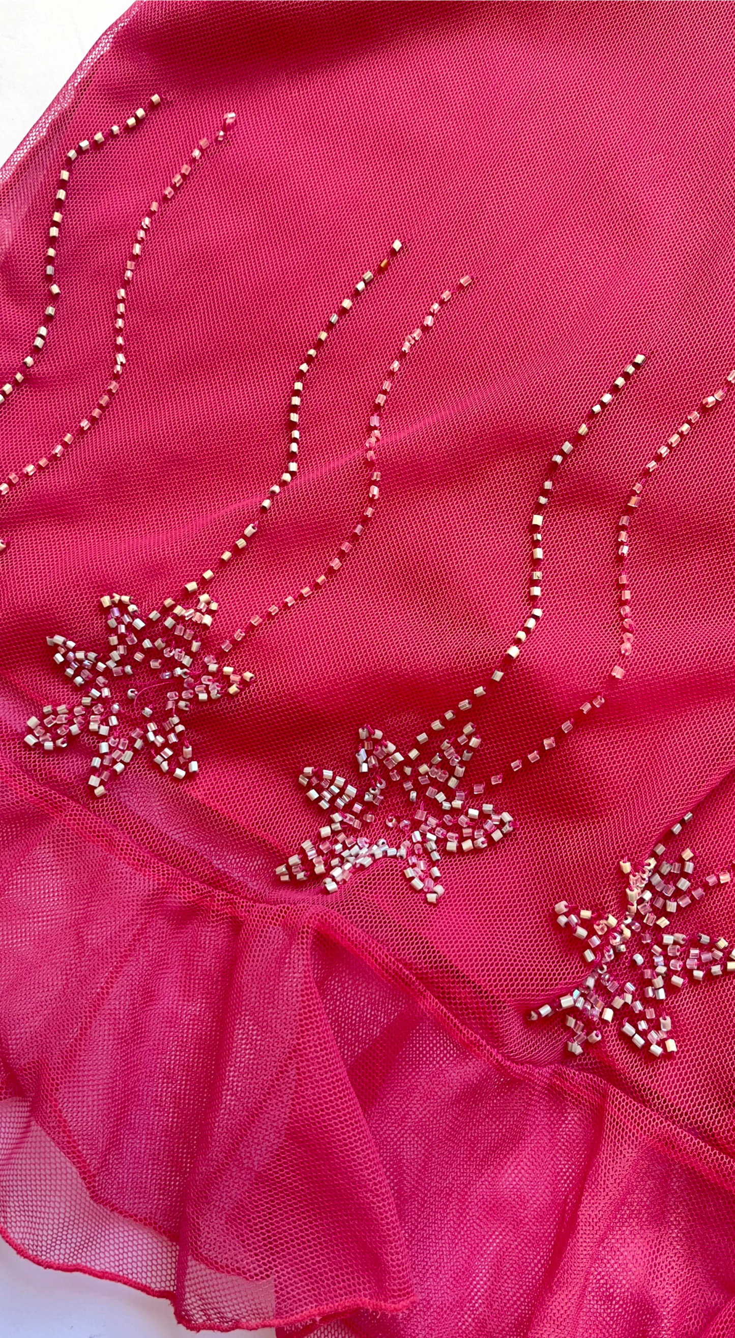 GEEK by Morgan Y2k Hot Pink Rhinestone Embellished Dress & Sheer Cardigan Set
