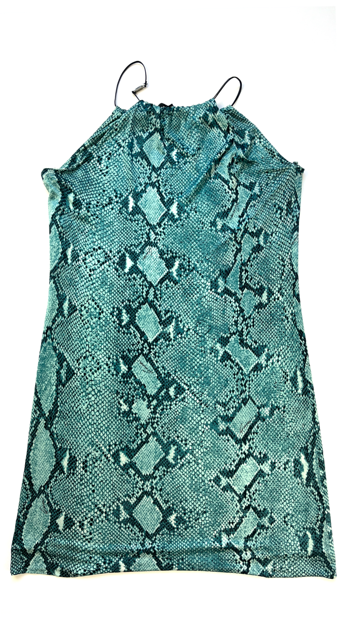 Gucci ~ by Tom Ford S/S 2000 Turquoise Python Keyhole Dress