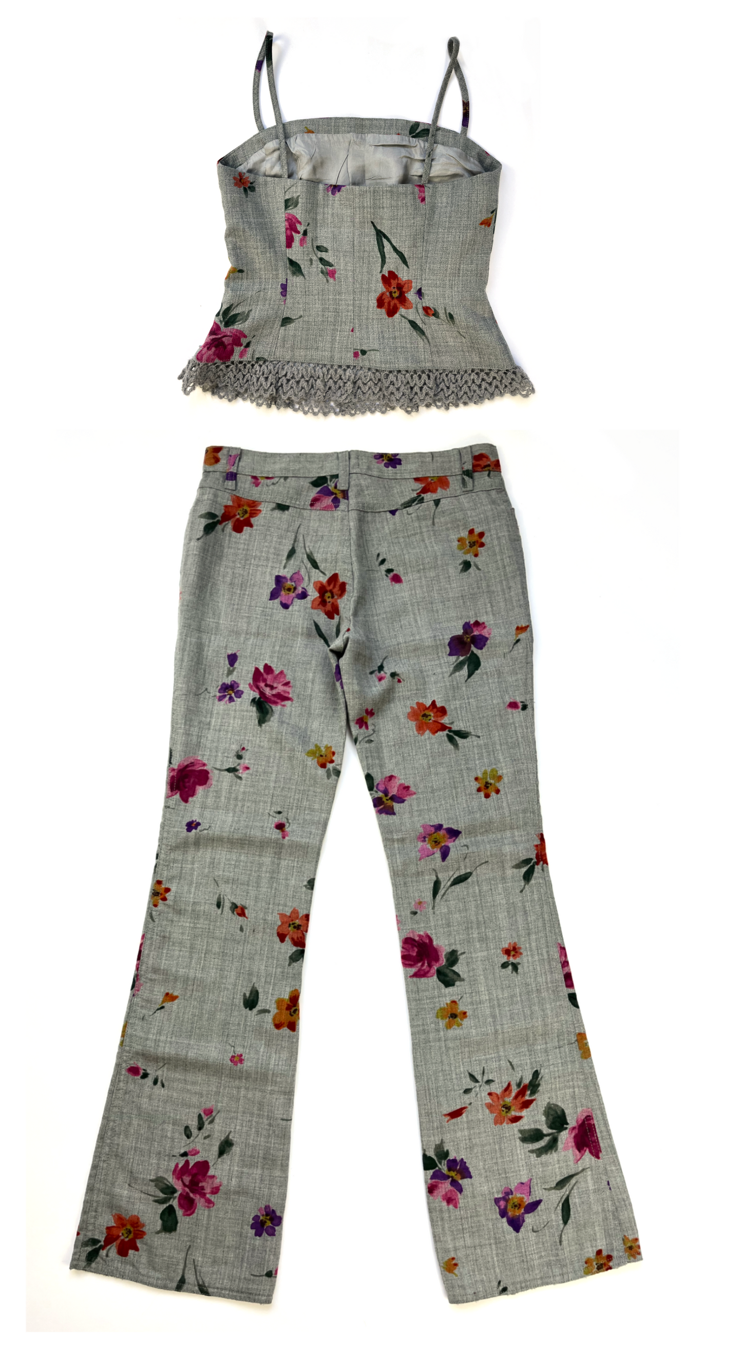 Moschino ~ Grey Lana Moschino Floral Set