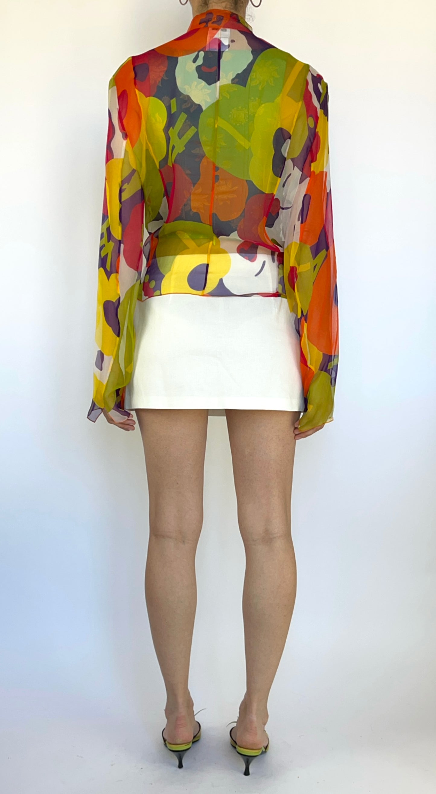 Chanel ~ S/S 2000 Silk Floral Multicolor Shirt