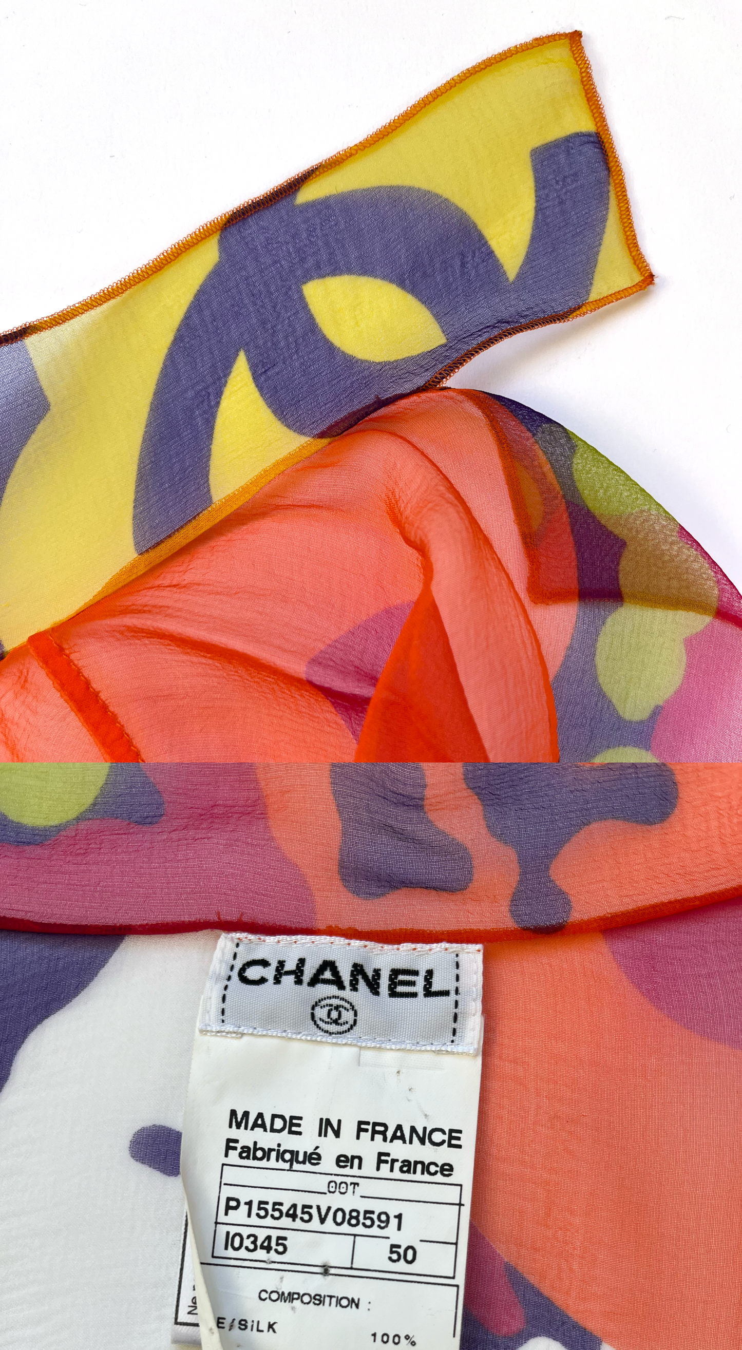 Chanel ~ S/S 2000 Silk Floral Multicolor Shirt