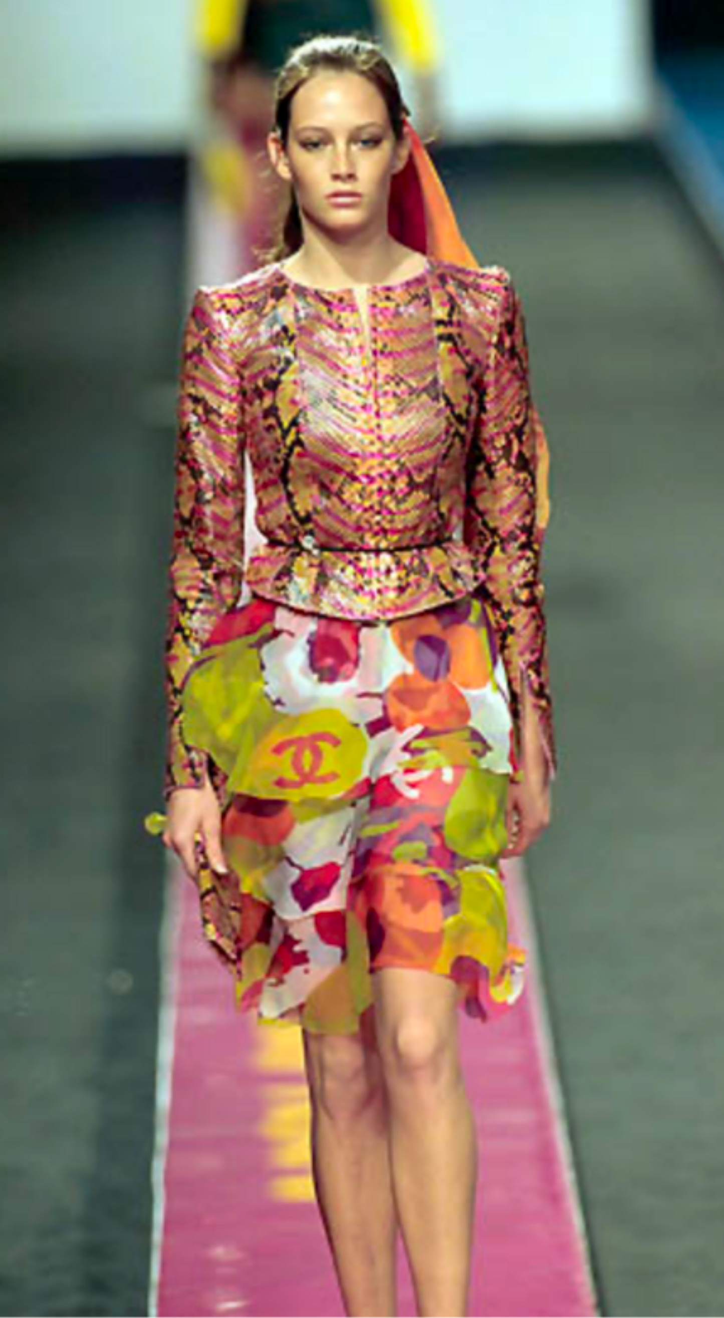 Chanel ~ S/S 2000 Silk Floral Multicolor Shirt