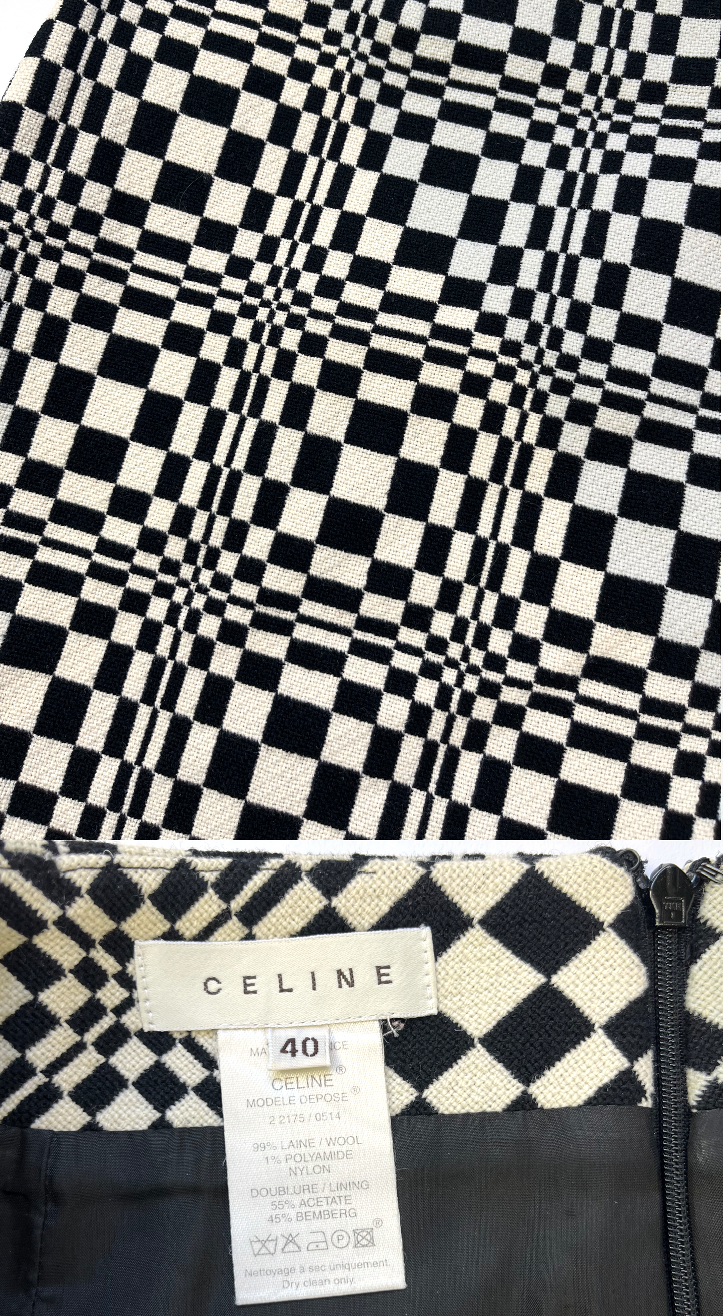 Celine ~ F/W 2003 Psychedelic Op Art Skirt