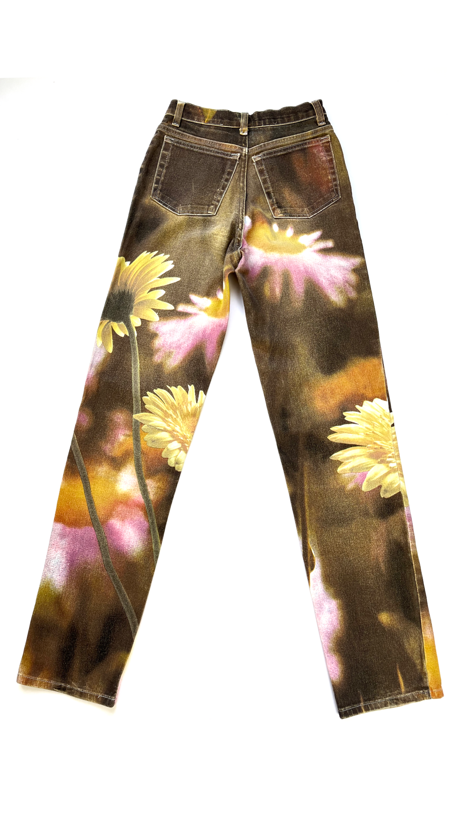 Roberto Cavalli ~ S/S 1999 High Waist Flower Print Jeans