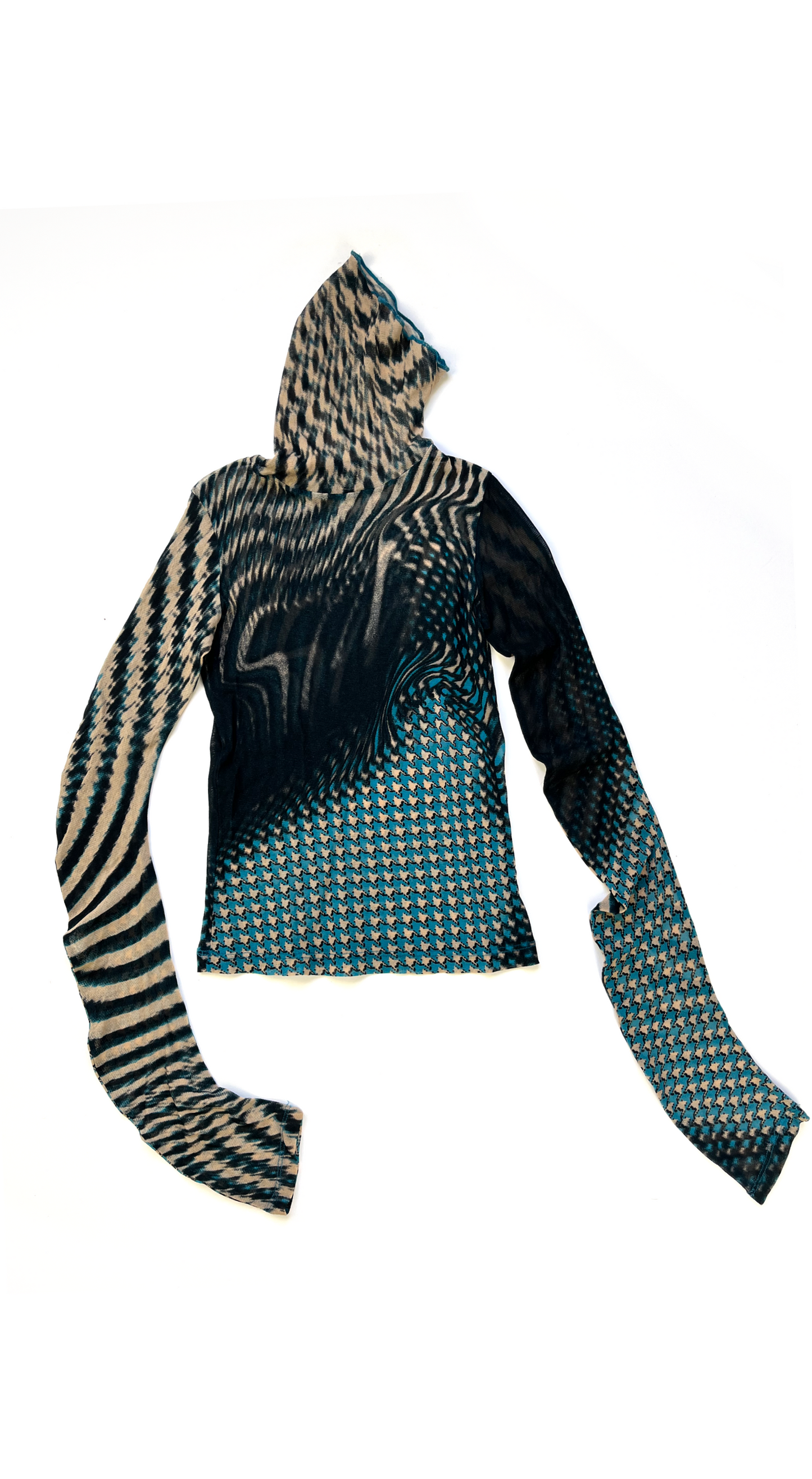 Roberto Cavalli ~ Psychedelic Mesh Turtleneck Top