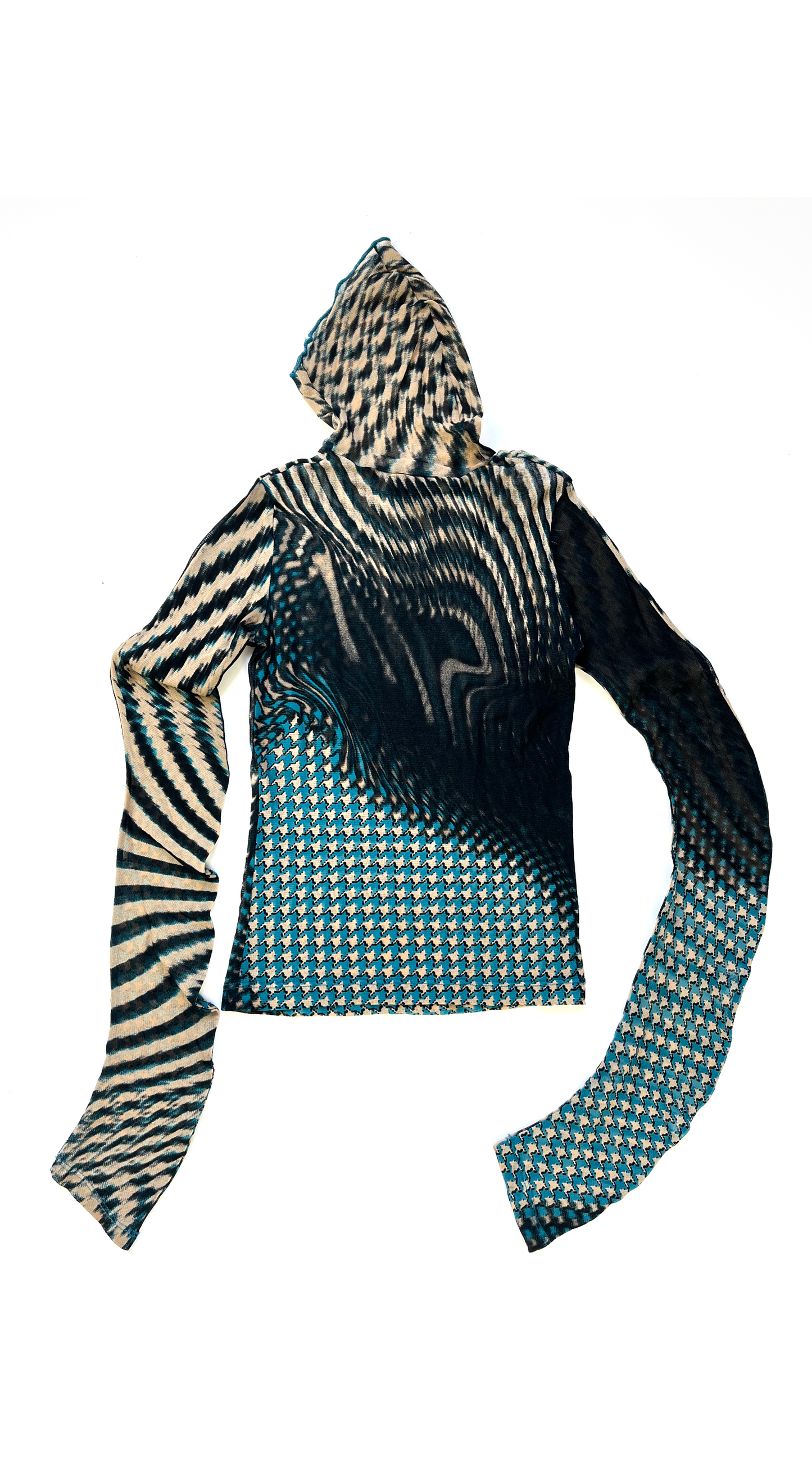 Roberto Cavalli ~ Psychedelic Mesh Turtleneck Top