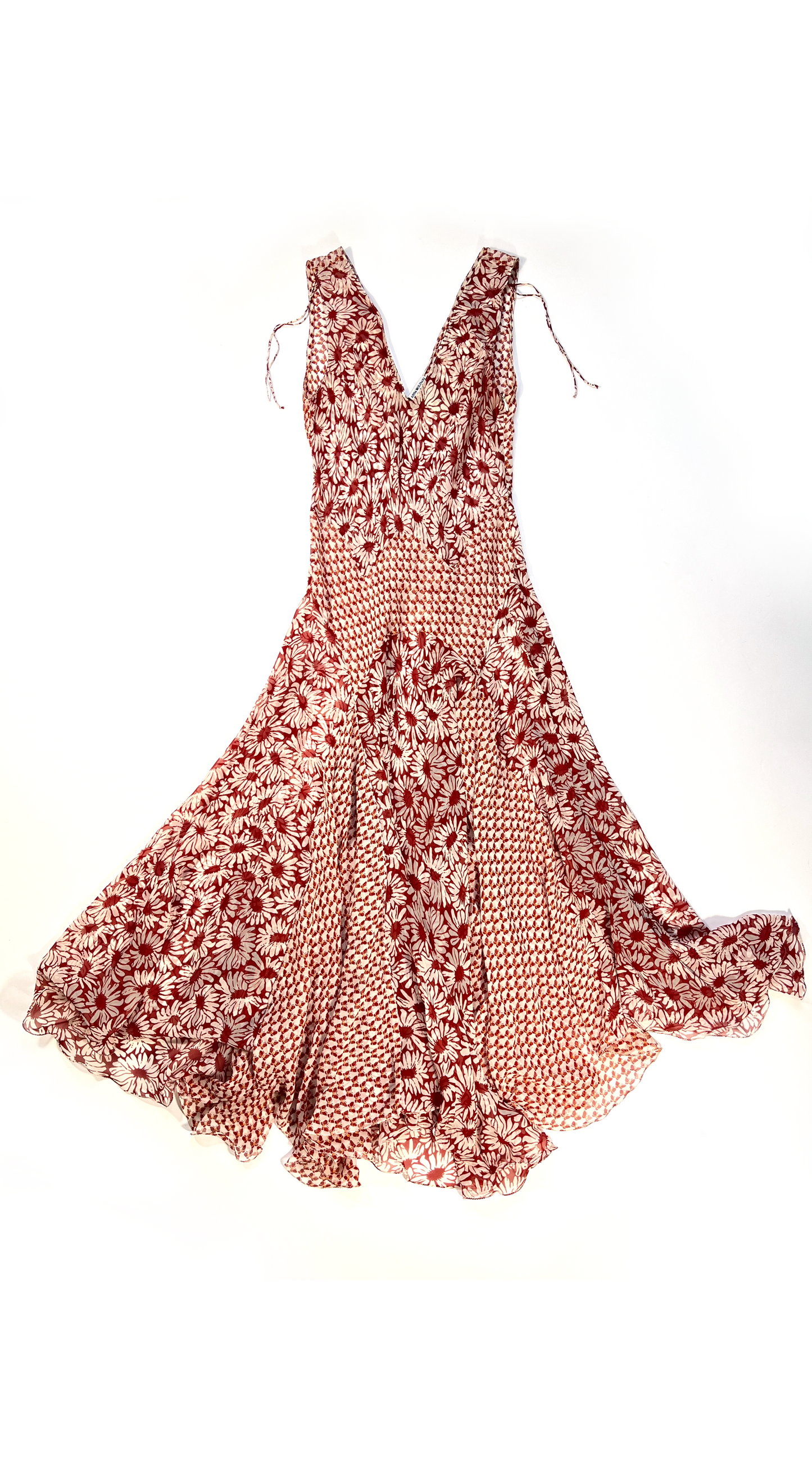 Anna Molinari ~ SS 2000 Long Flower Silk Dress