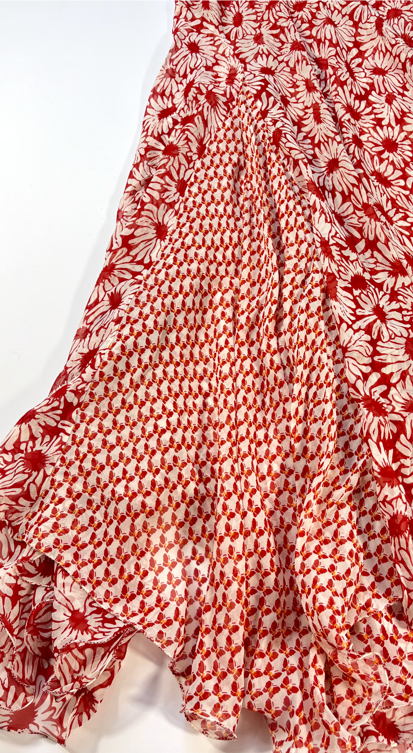Anna Molinari ~ SS 2000 Long Flower Silk Dress