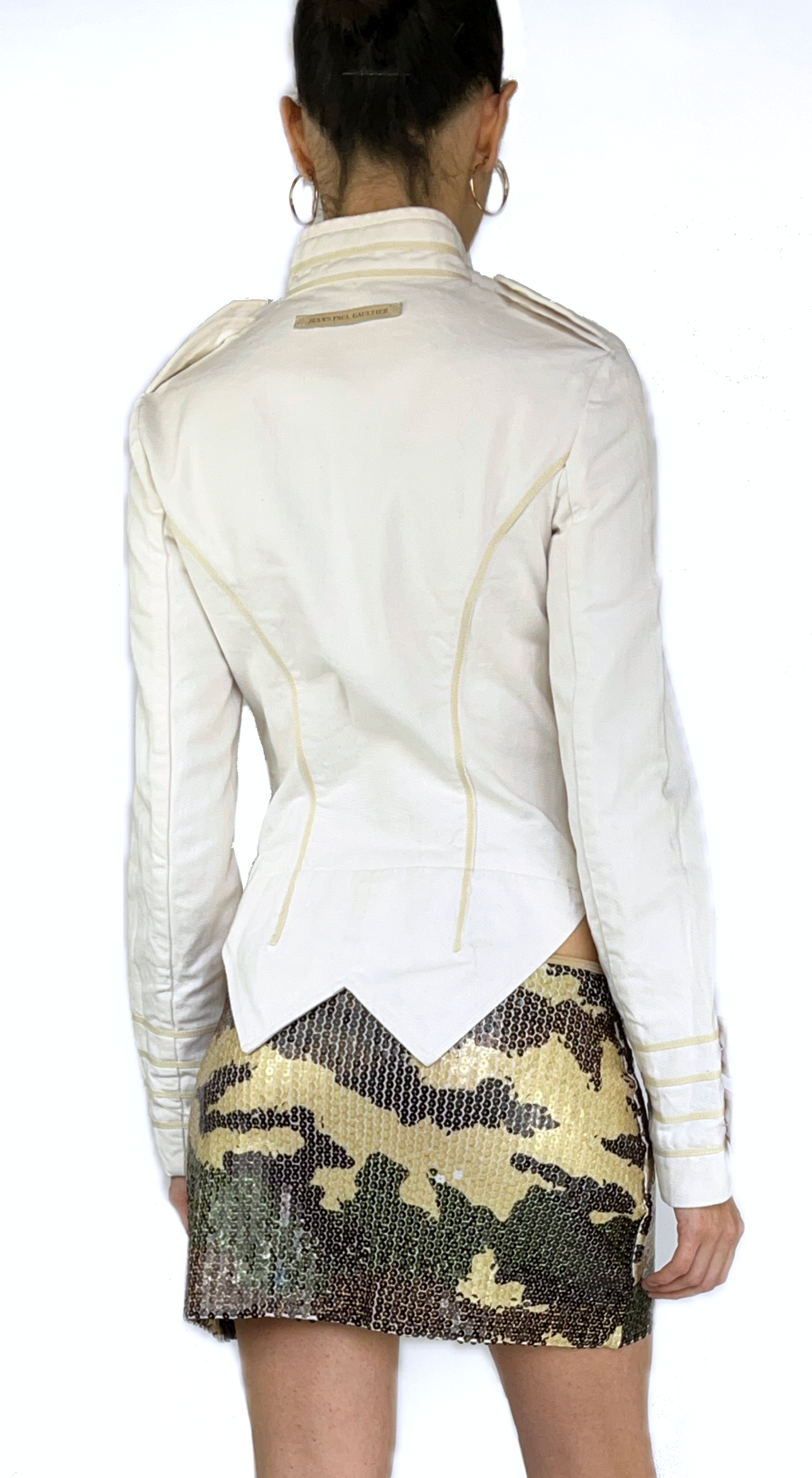 Jean Paul Gaultier ~ Y2k Off-White Arme Jacket