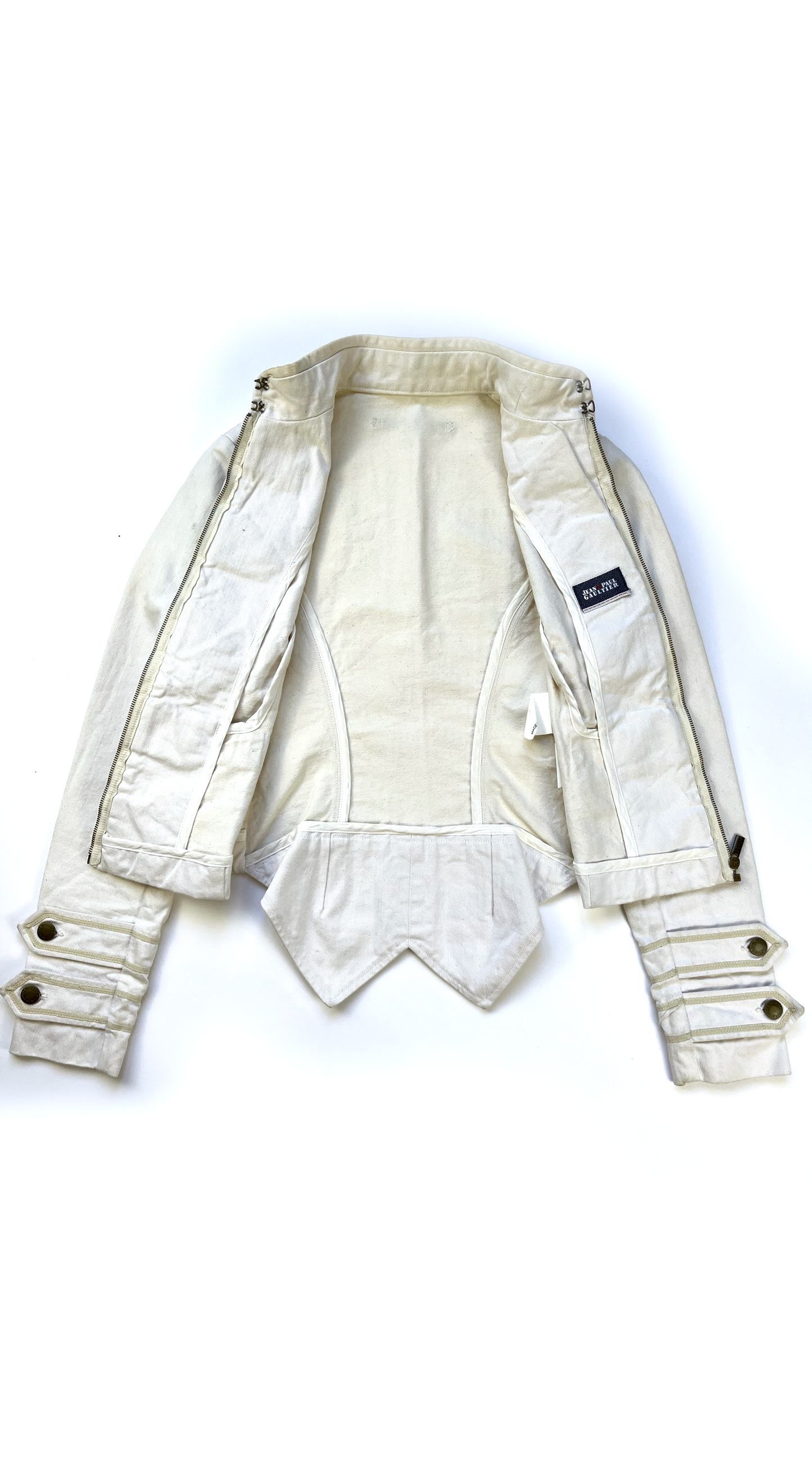 Jean Paul Gaultier ~ Y2k Off-White Arme Jacket
