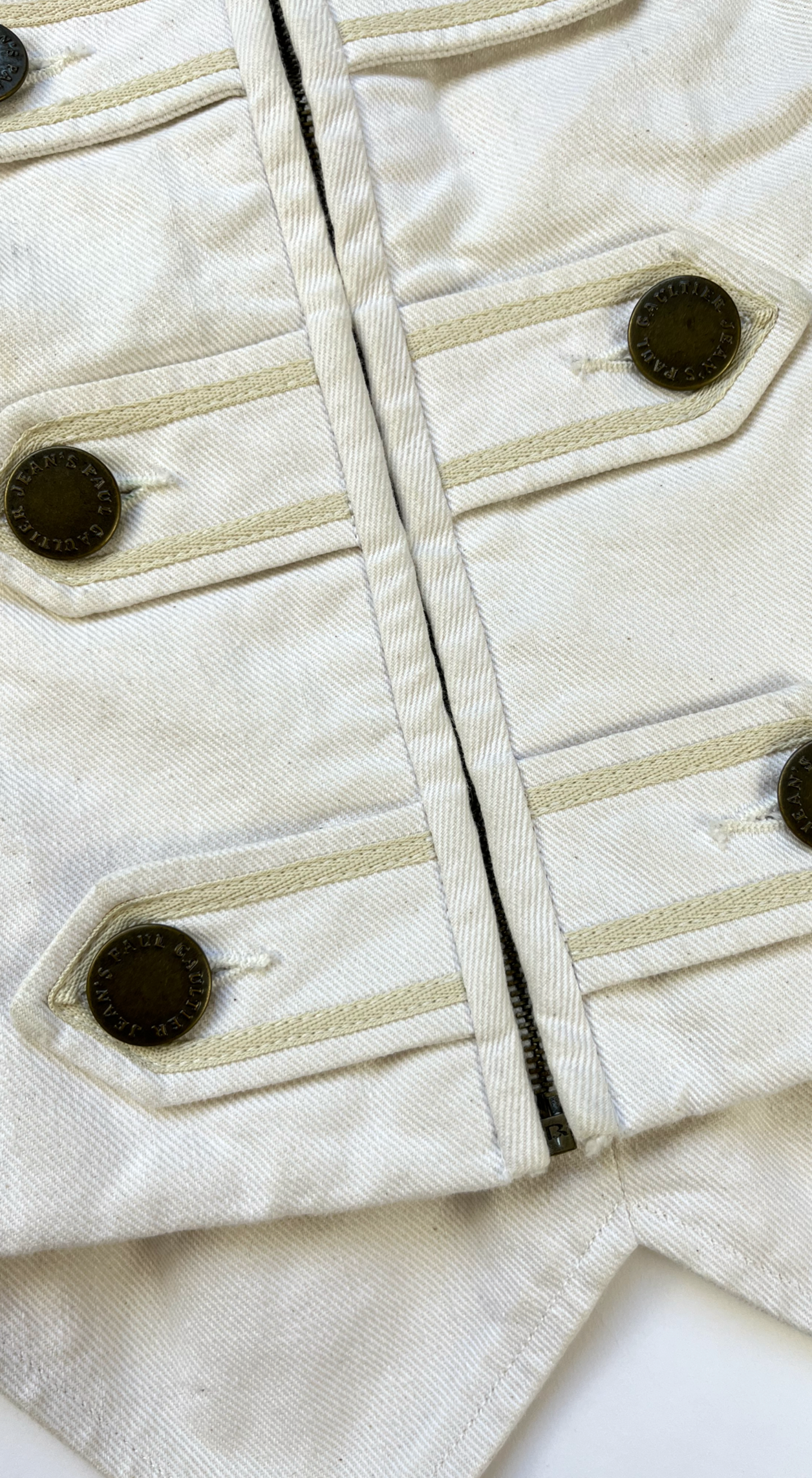 Jean Paul Gaultier ~ Y2k Off-White Arme Jacket