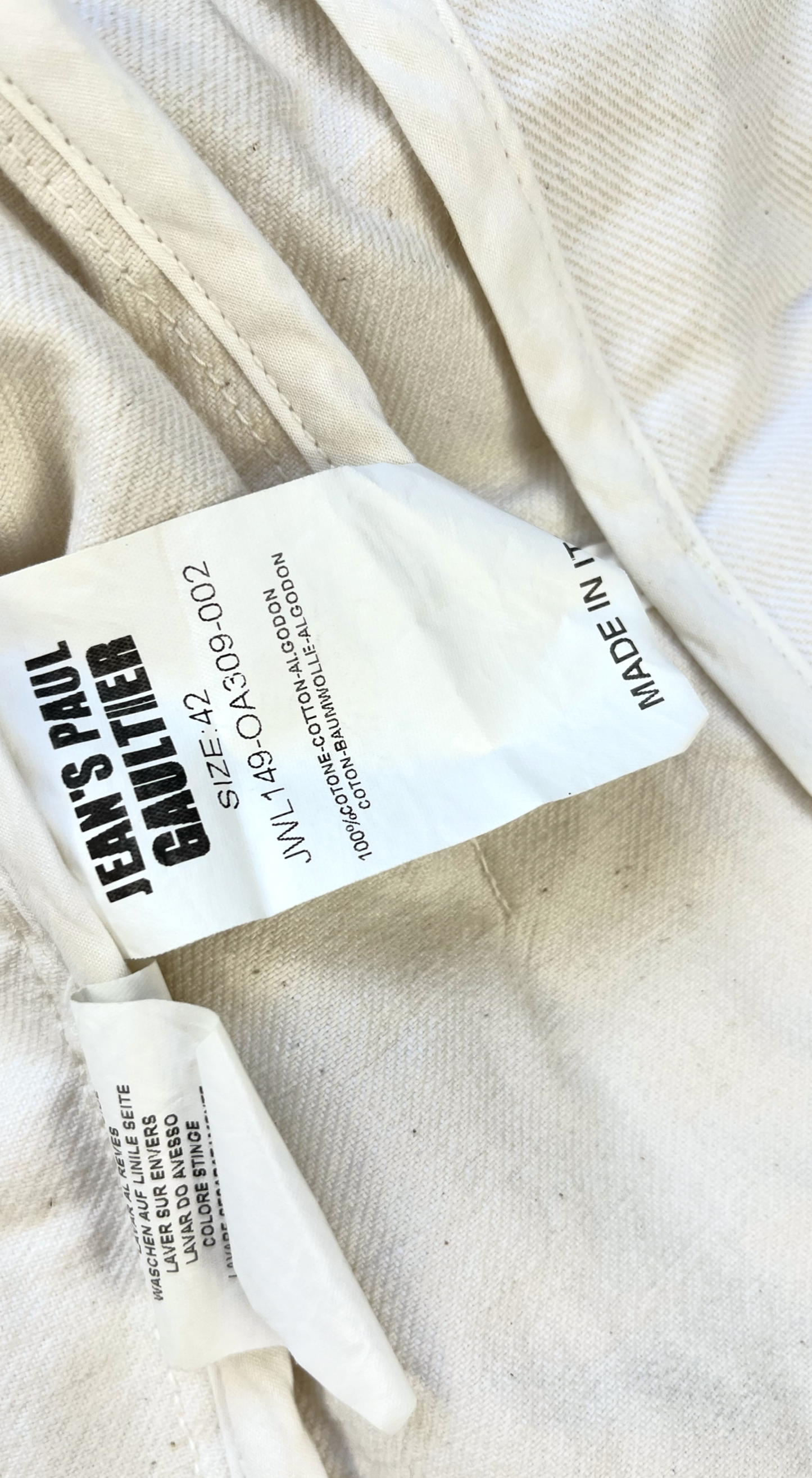 Jean Paul Gaultier ~ Y2k Off-White Arme Jacket