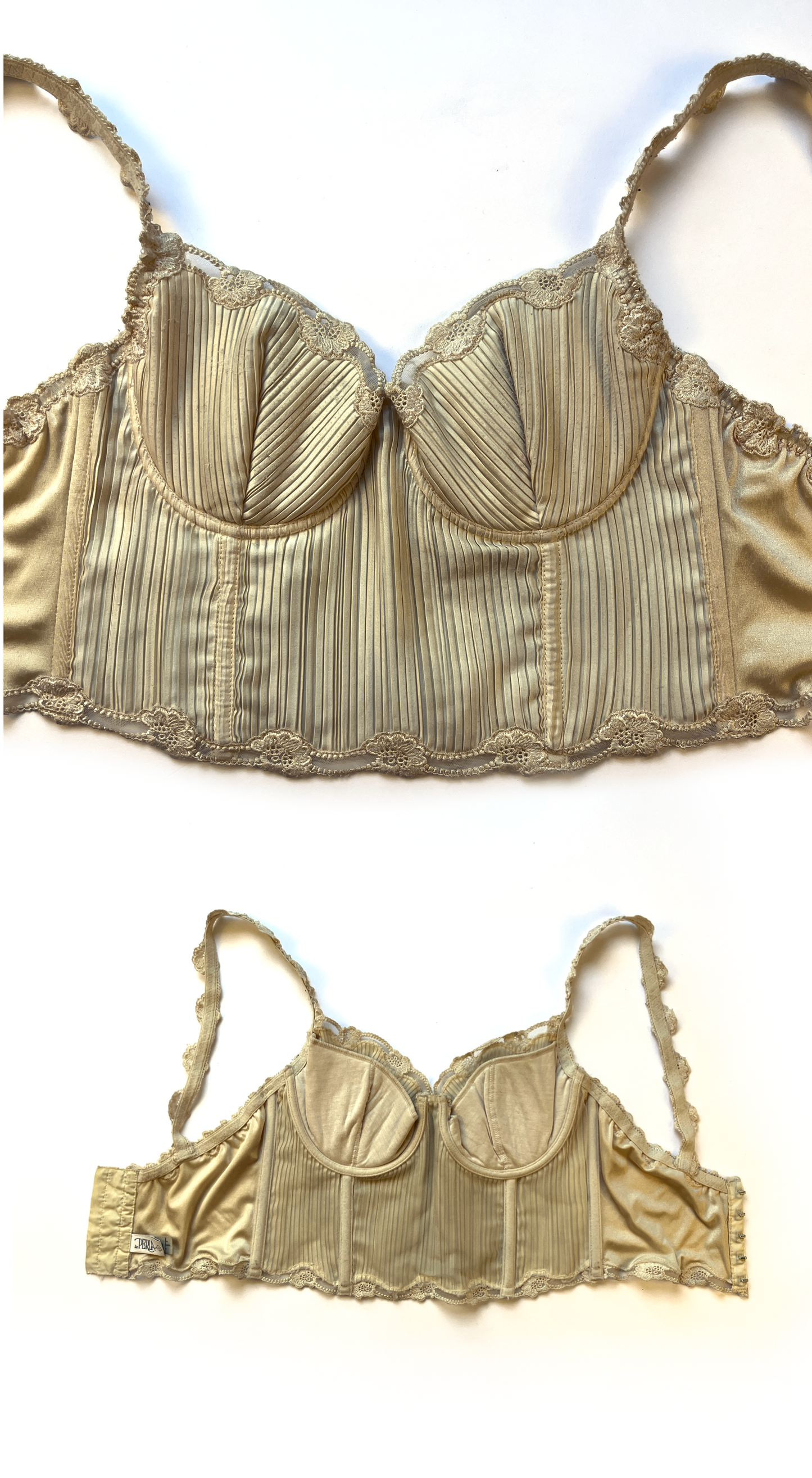 La Perla ~ 1996 Pleated Creme Corset