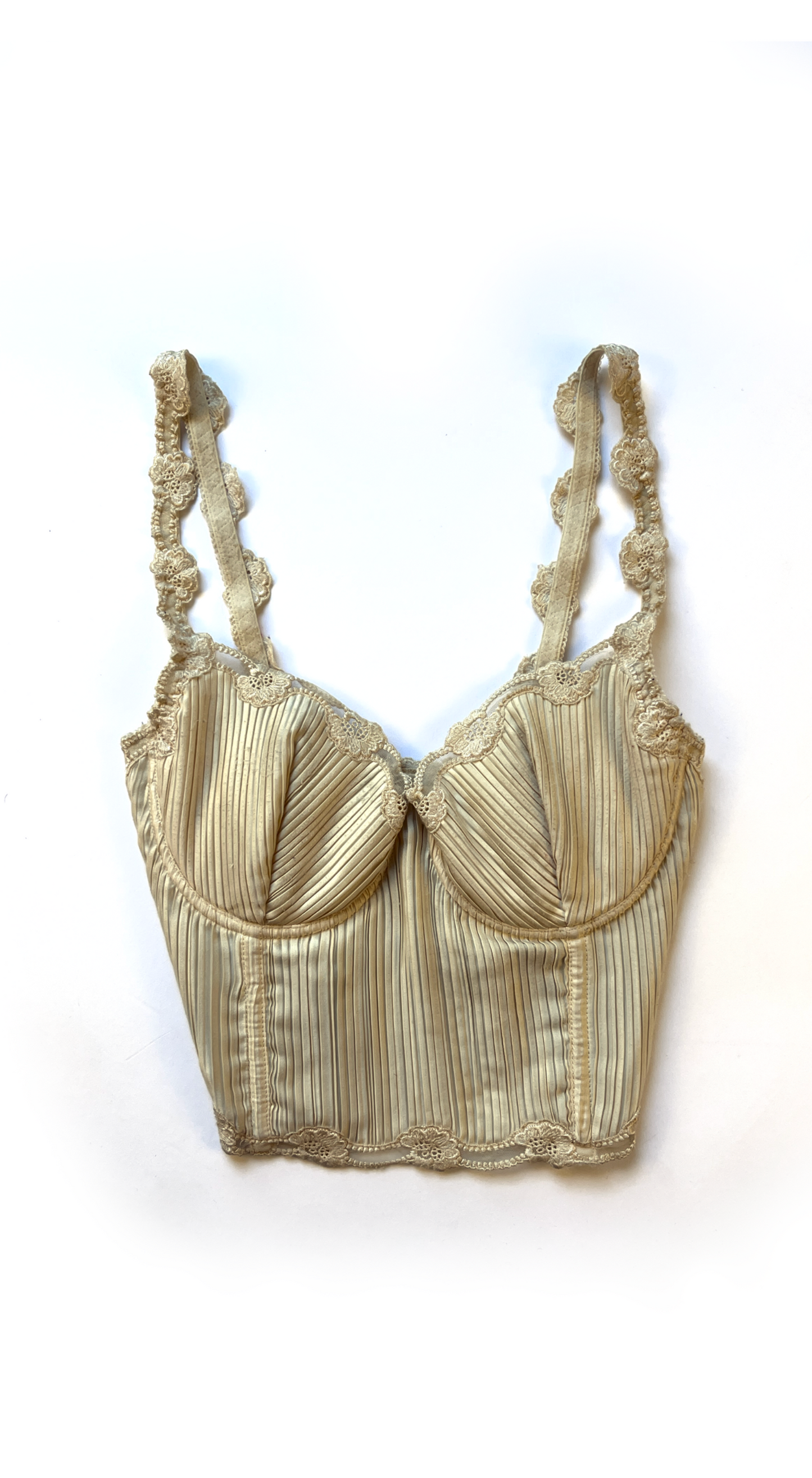 La Perla ~ 1996 Pleated Creme Corset