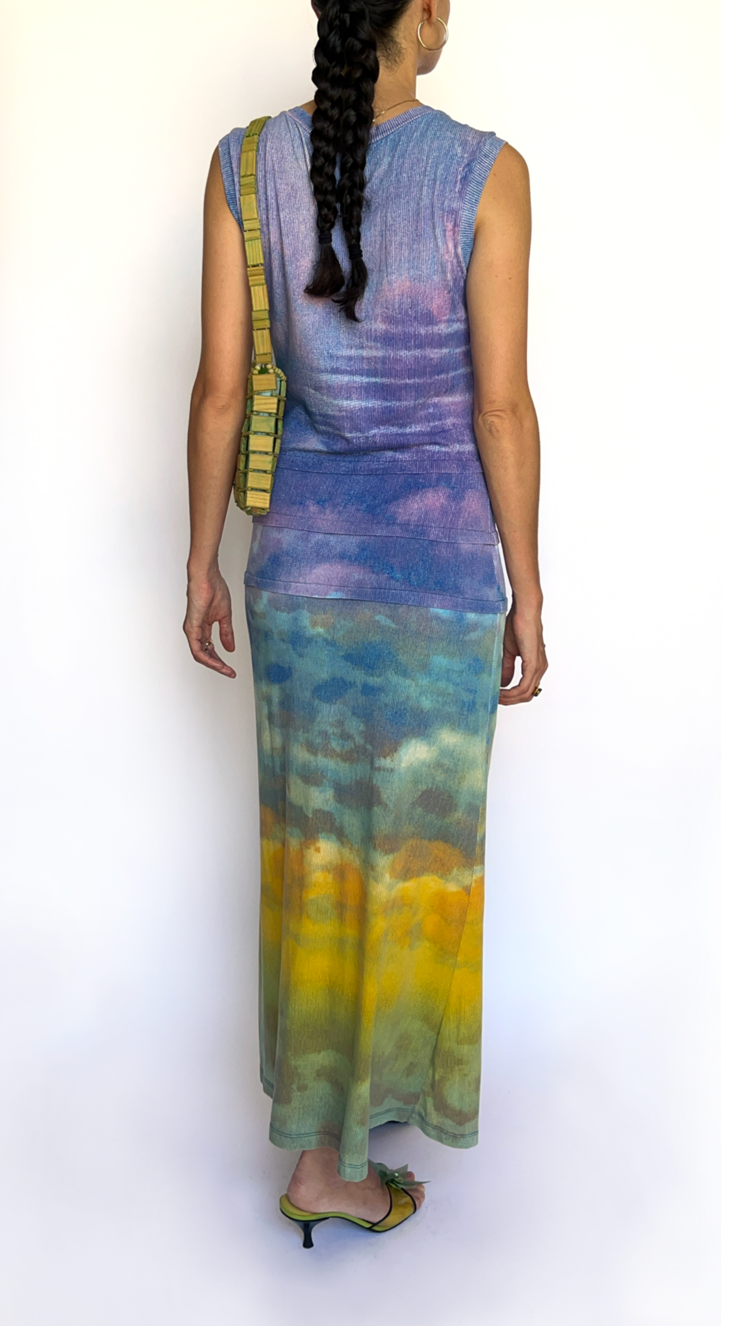 Roberto Cavalli ~ 90s Vintage Clout Sunset Maxi Dress