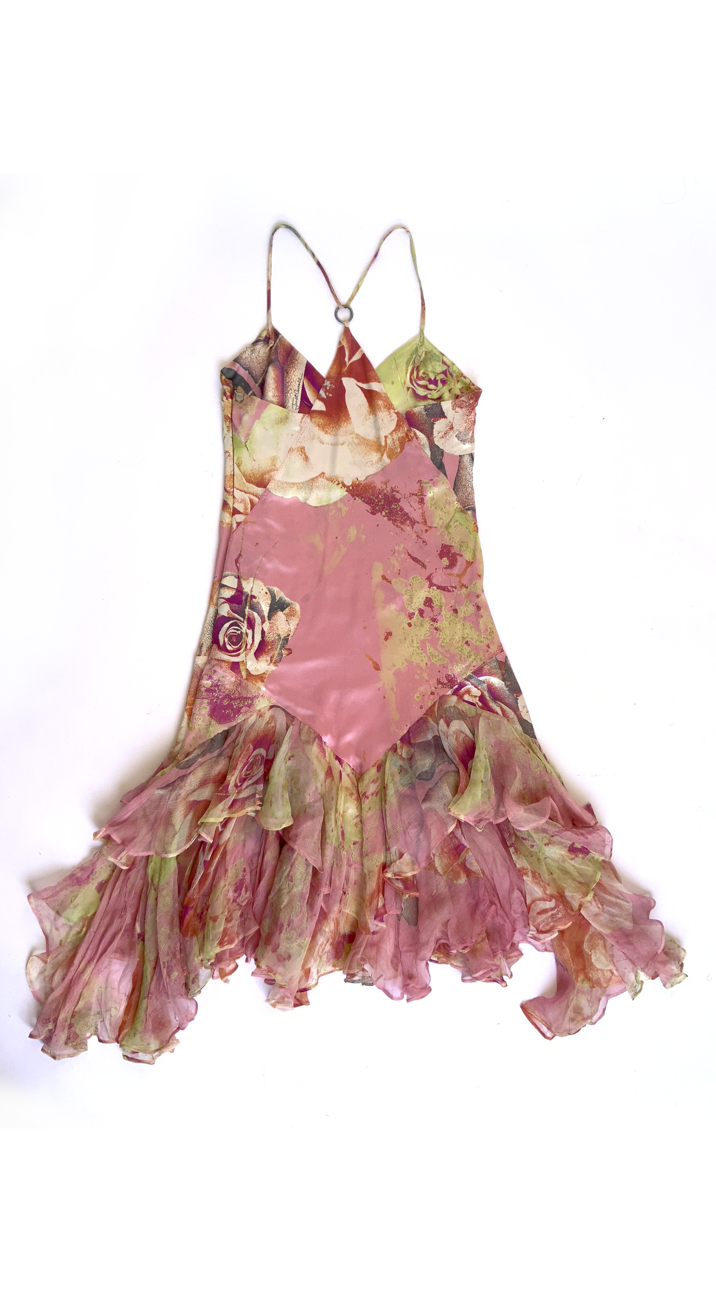 Roberto Cavalli ~ Vintage 2004 Pink Floral Silk Dress