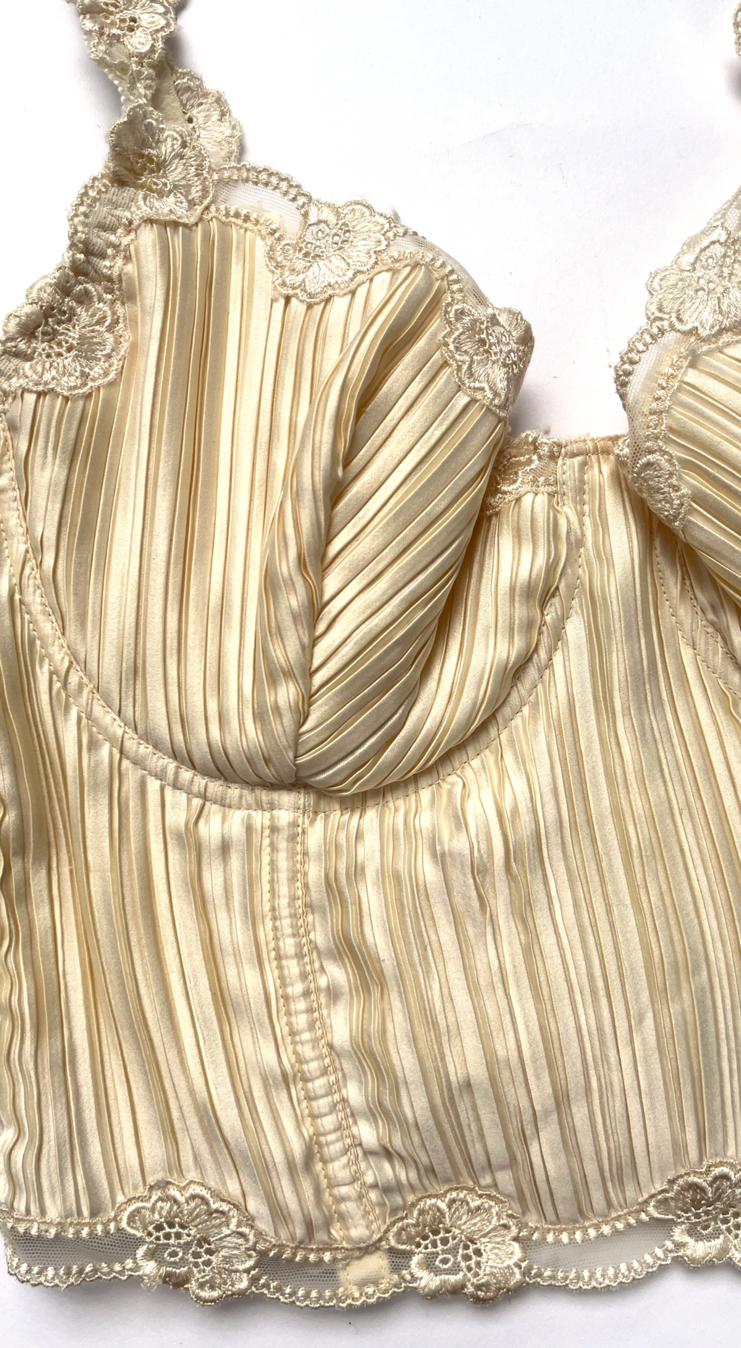 La Perla ~ SS 1996 Luxurious Pleated Creme Corset