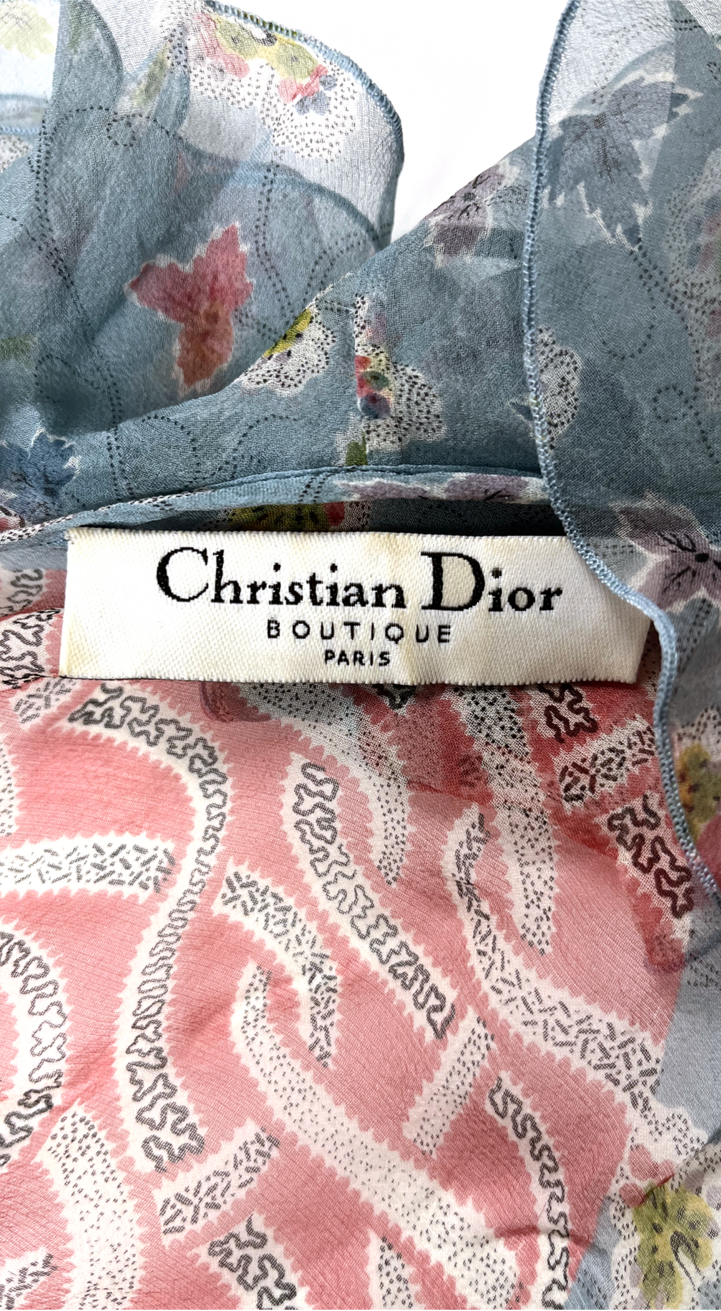 Christian Dior ~ Vintage 2003 Floral Silk Blouse