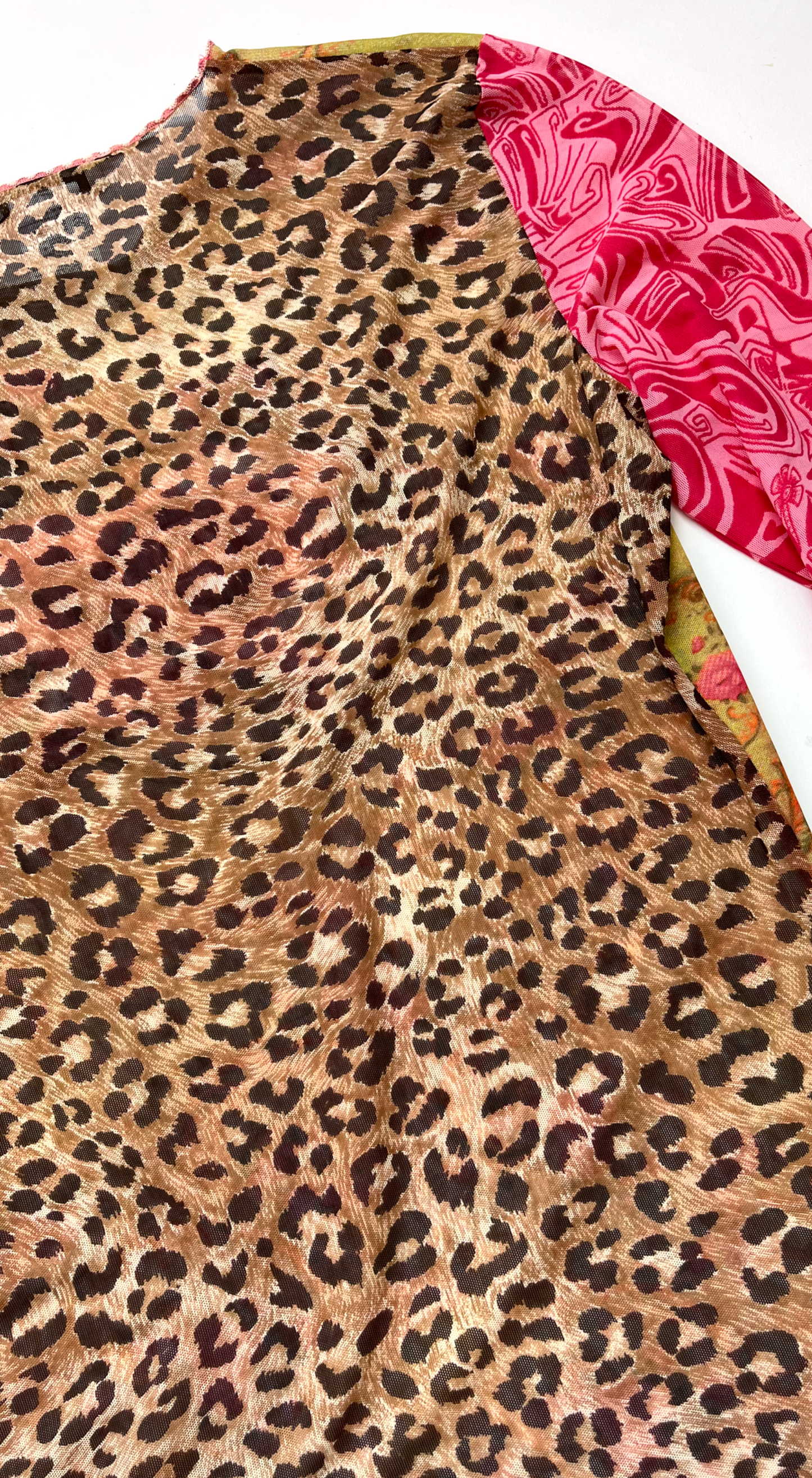 Blumarine ~ Y2k Rose Print Mesh Top