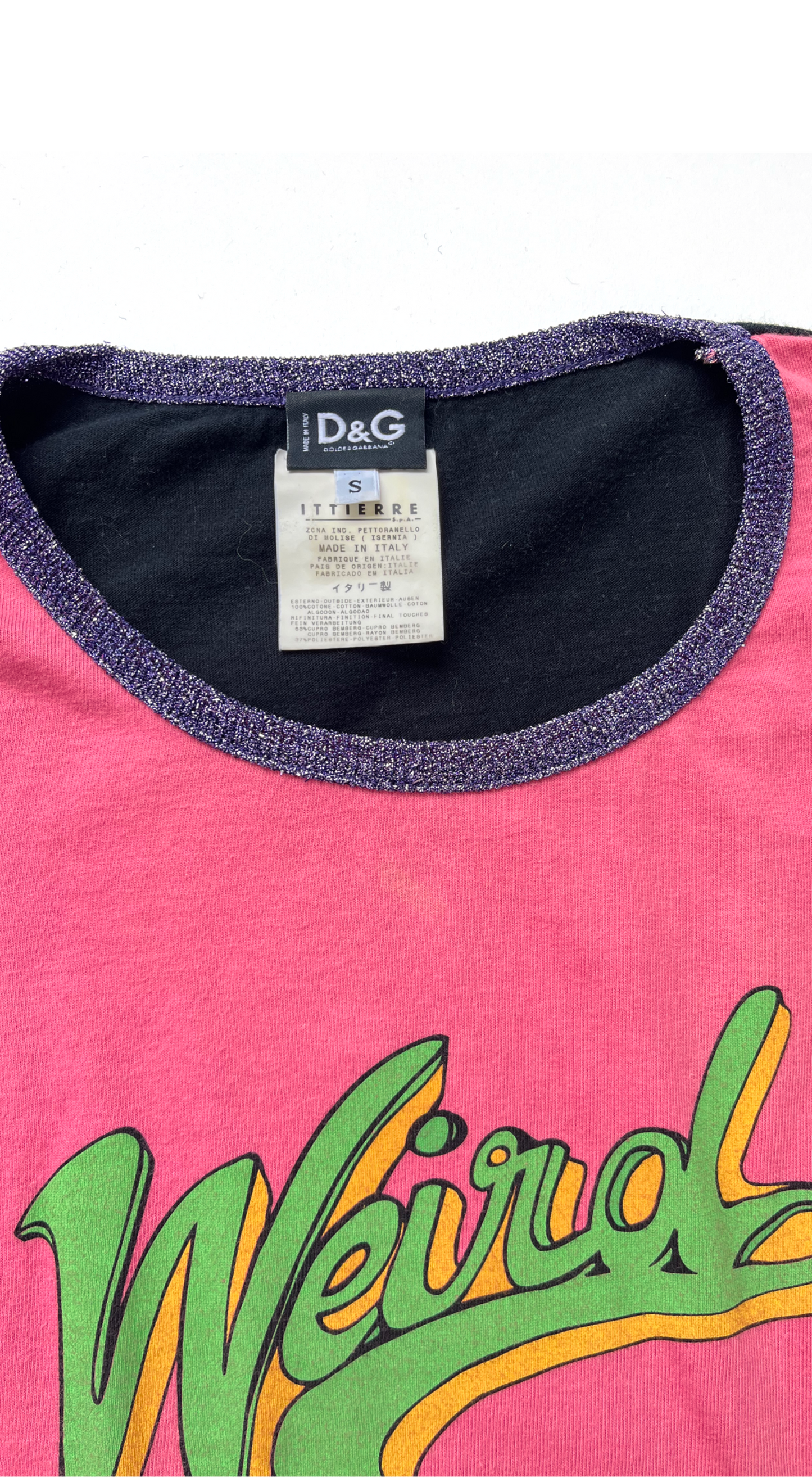 Dolce & Gabbana ~ 1990s Pink Weird Shirt
