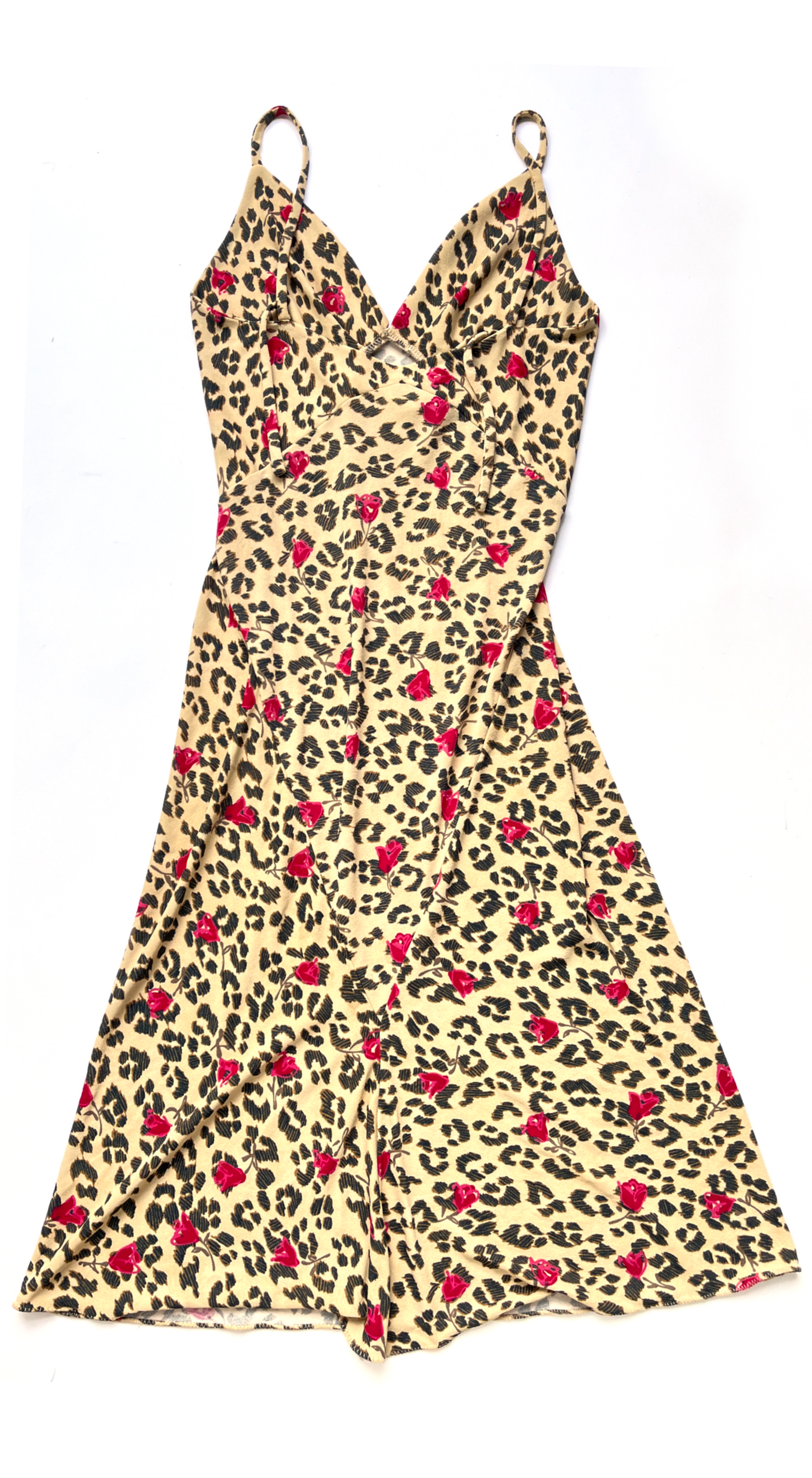 Anna Molinari ~ SS 1996 Leopard Flower Dress