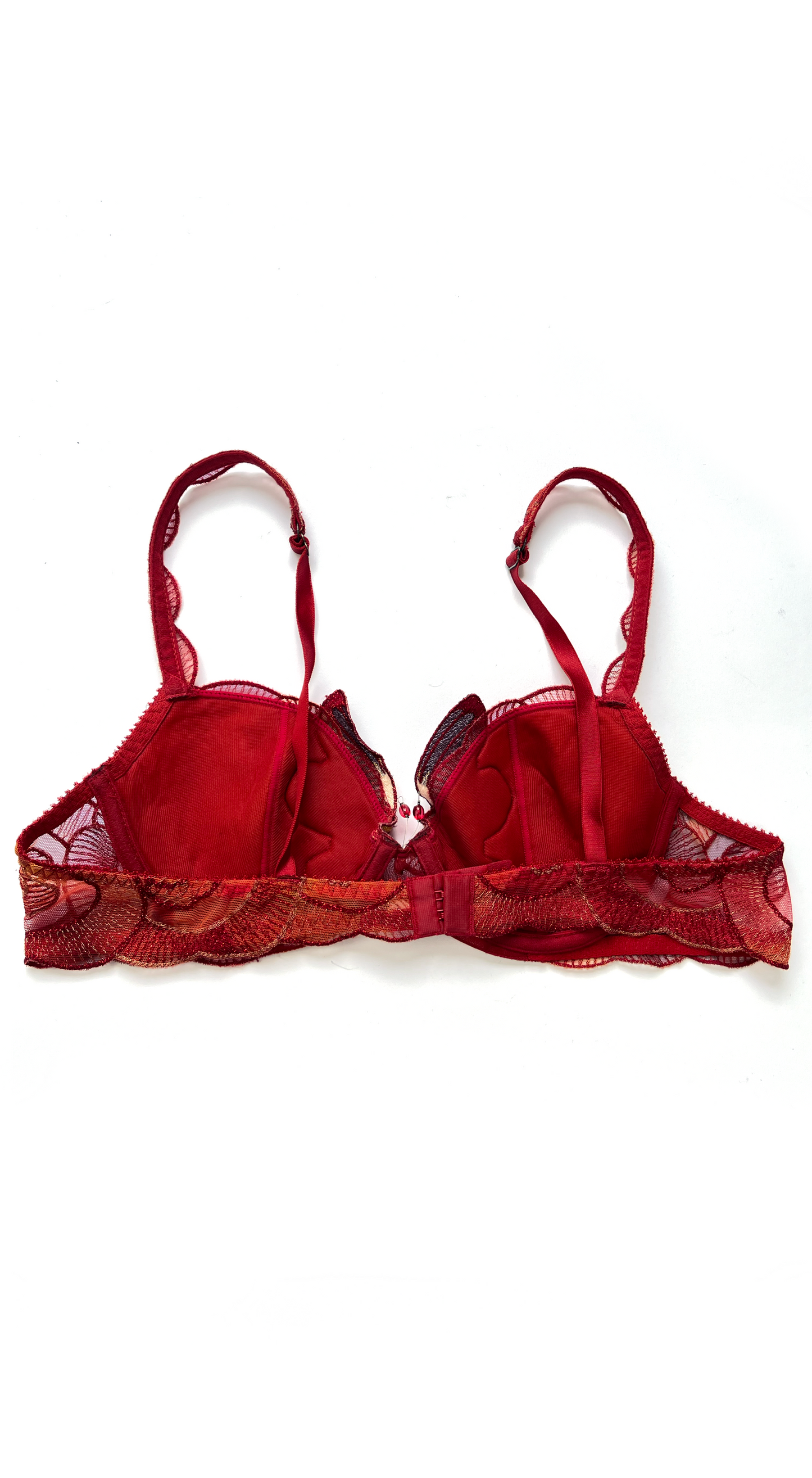 Ravage ~ 2000s Luxurious Red Butterfly Bra