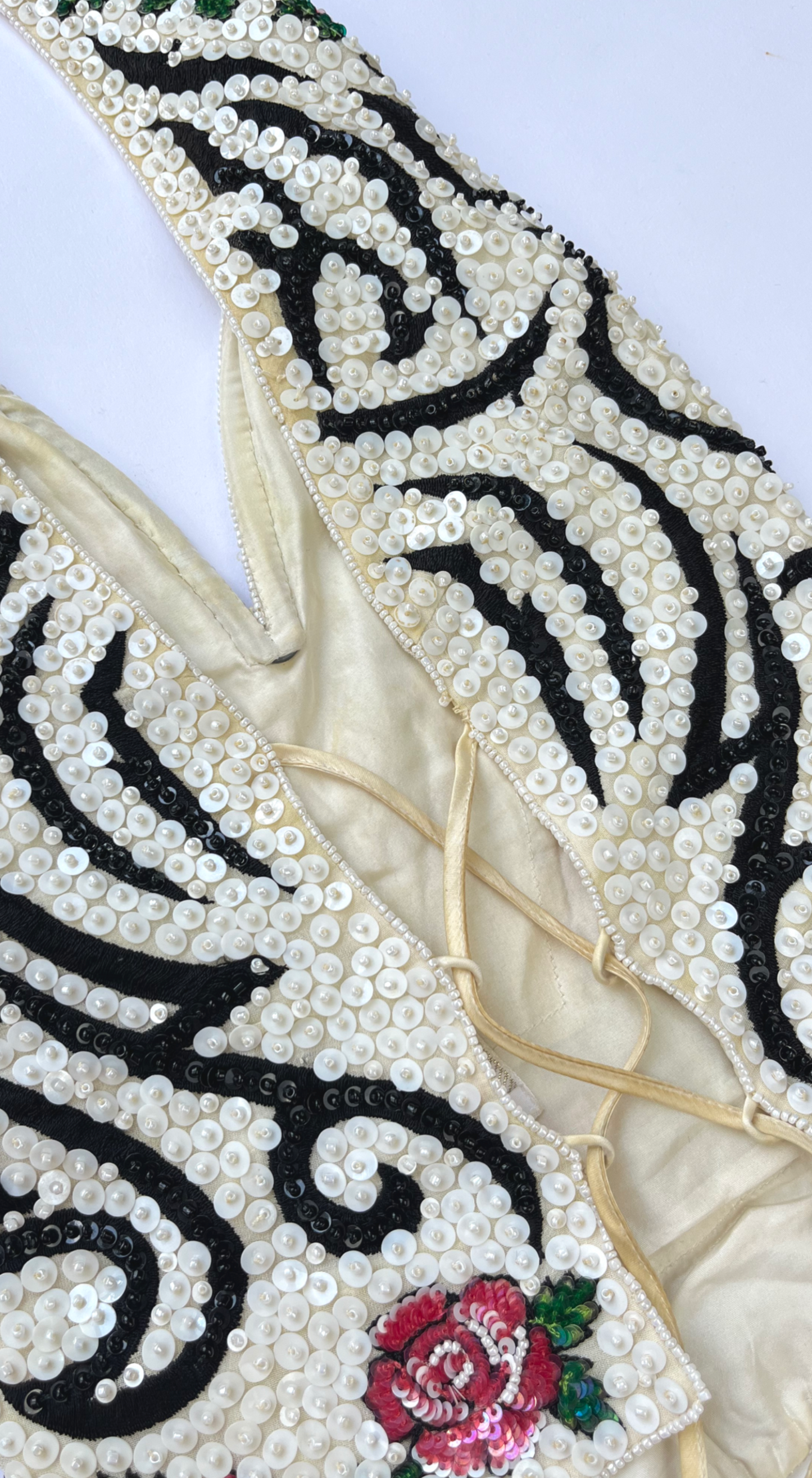 Escada ~ Y2K Sequins “True Love” Silk Top