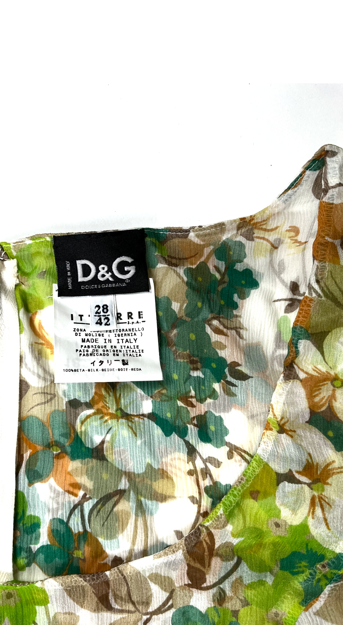 Dolce & Gabbana ~ 2001 JLO Silk Crop Top