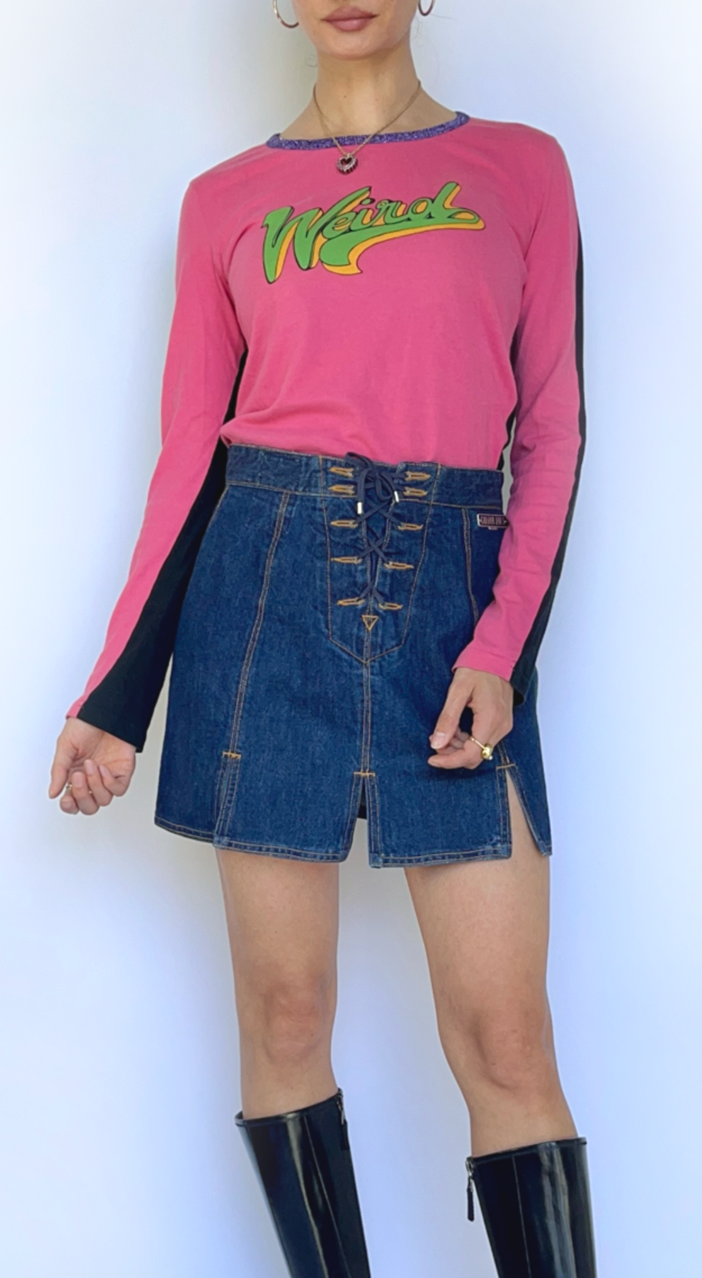 Dolce & Gabbana ~ 1990s Pink Weird Shirt