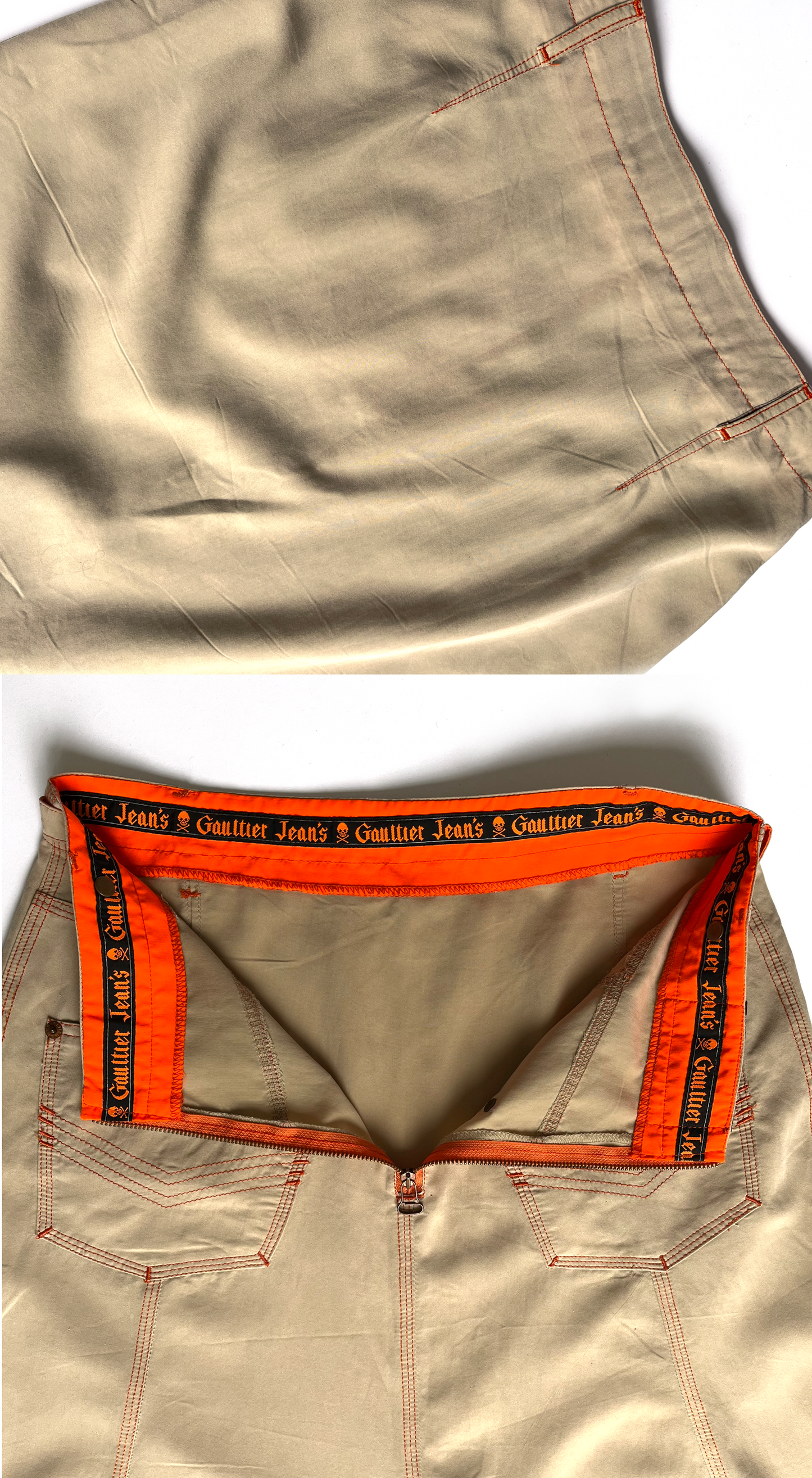 Jean Paul Gaultier ~ Vintage 1990s Beige Maxi Skirt