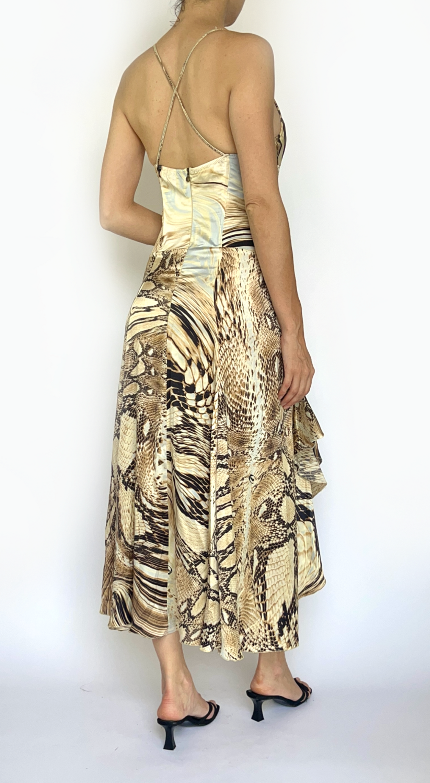 Roberto Cavalli ~ SS 2007 Silk Snake Print Dress