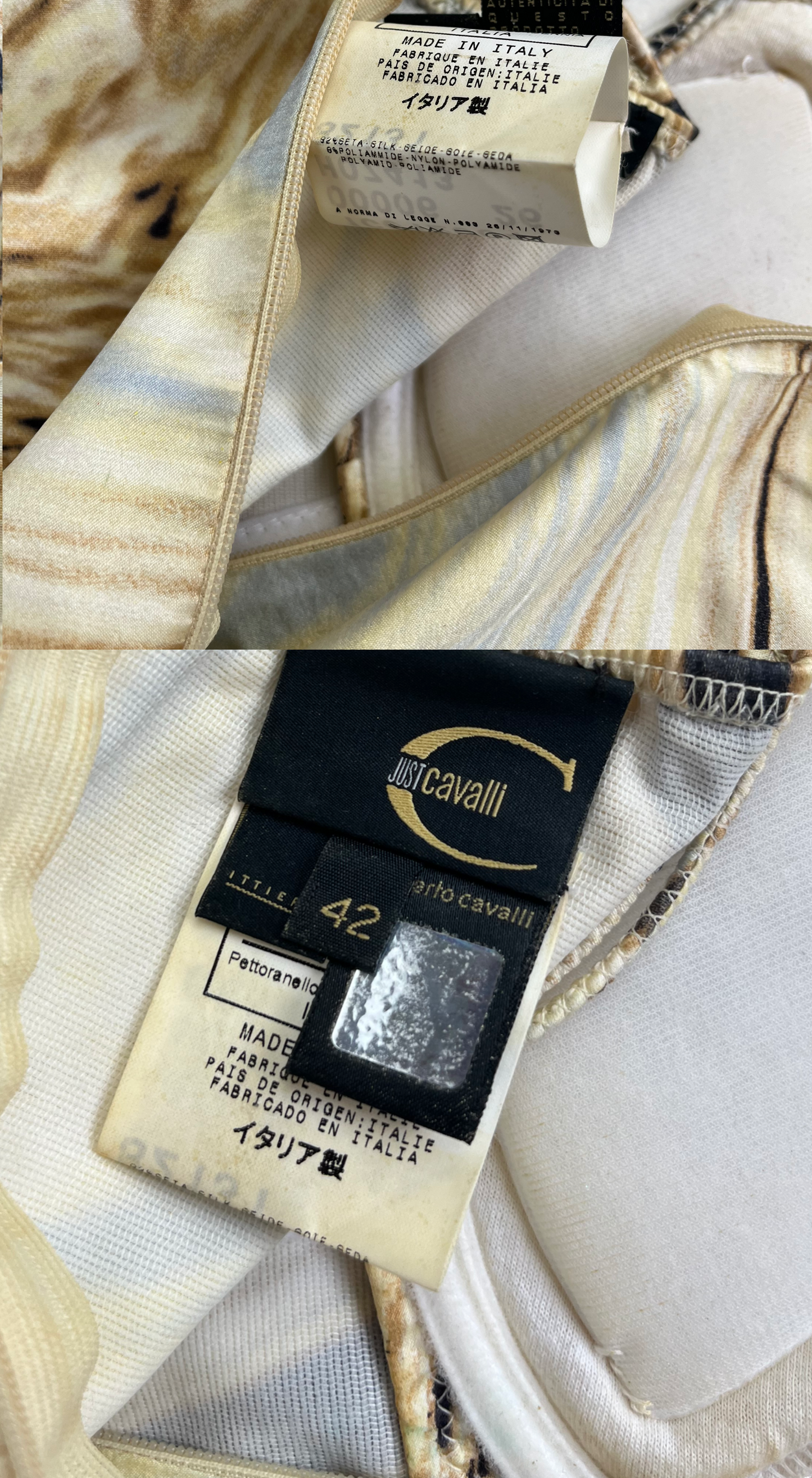 Roberto Cavalli ~ SS 2007 Silk Snake Print Dress