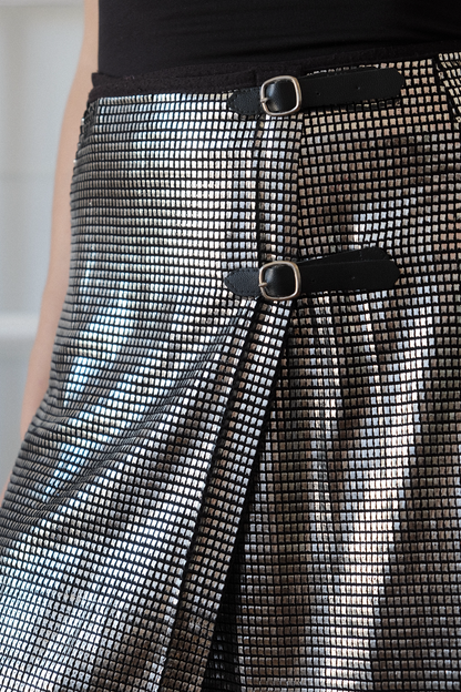 Paco Rabanne 1990s Silver Mini Skirt