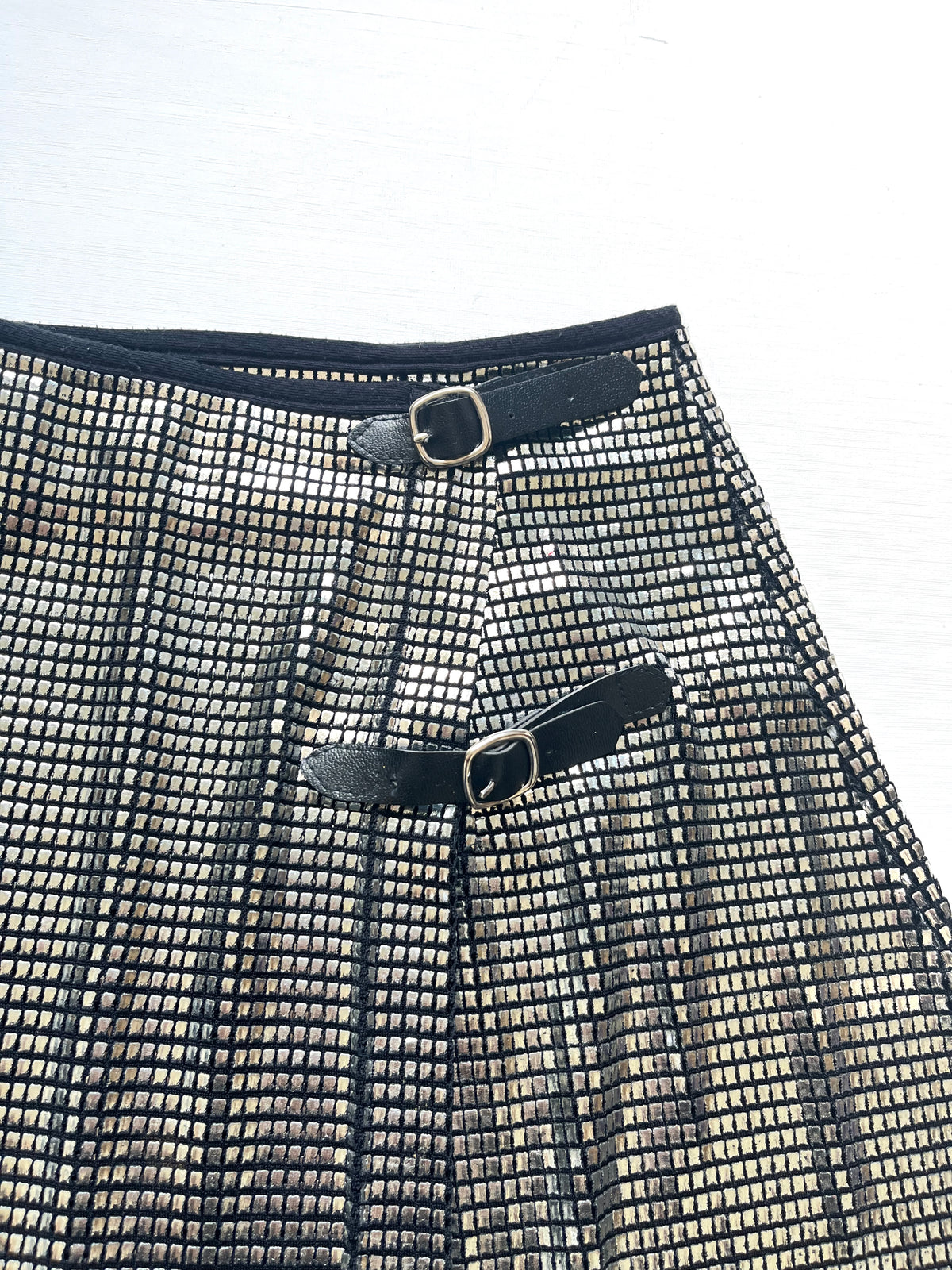 Paco Rabanne 1990s Silver Mini Skirt