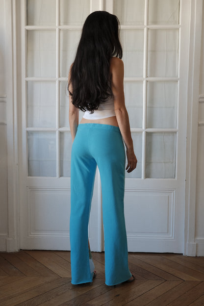 Custo ~ 2002 Faces turquoise zipper pants S-M