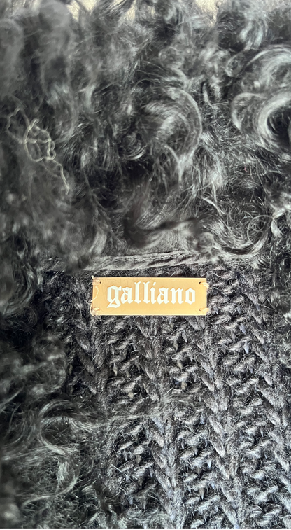 John Galliano ~ Vintage 2000s Knitted Mongolian Lamb Fur Cardigan