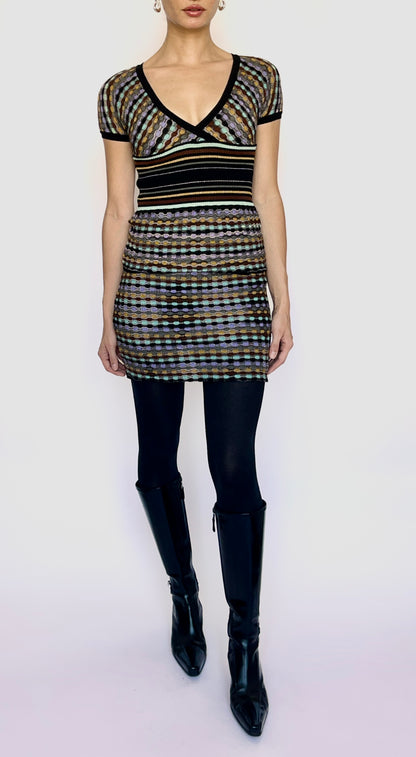 MISSONI ~ Vintage Knitted Top & Skirt Co-ord Set