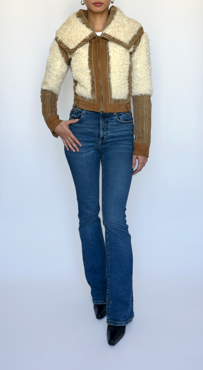 Dolce & Gabbana ~ Vintage Camel Shearling Fur Jacket