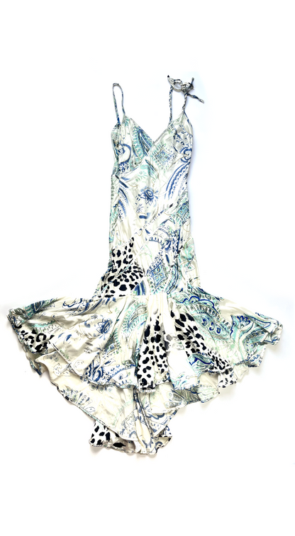 Roberto Cavalli ~ 2004 Paisley Print Mermaid Slip Dress
