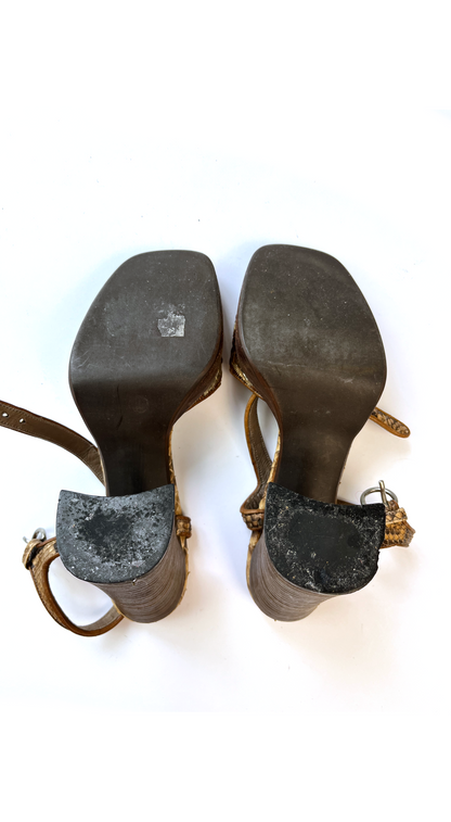 MIU MIU F/W 1996 Patchwork Leather Heels