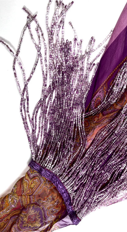 Invest in the Original Voyage 2000s Silk Beaded Off-Shoulder Blouse
