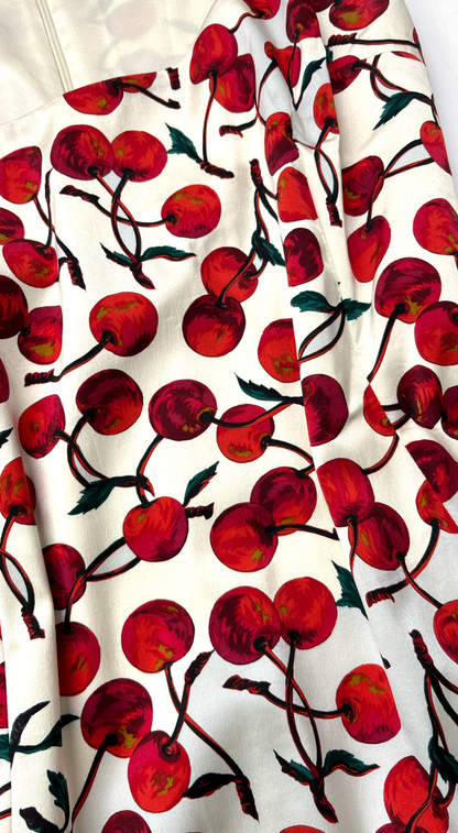 Dolce & Gabbana ~ Runway FW 1996 Cherry Print Midi Dress