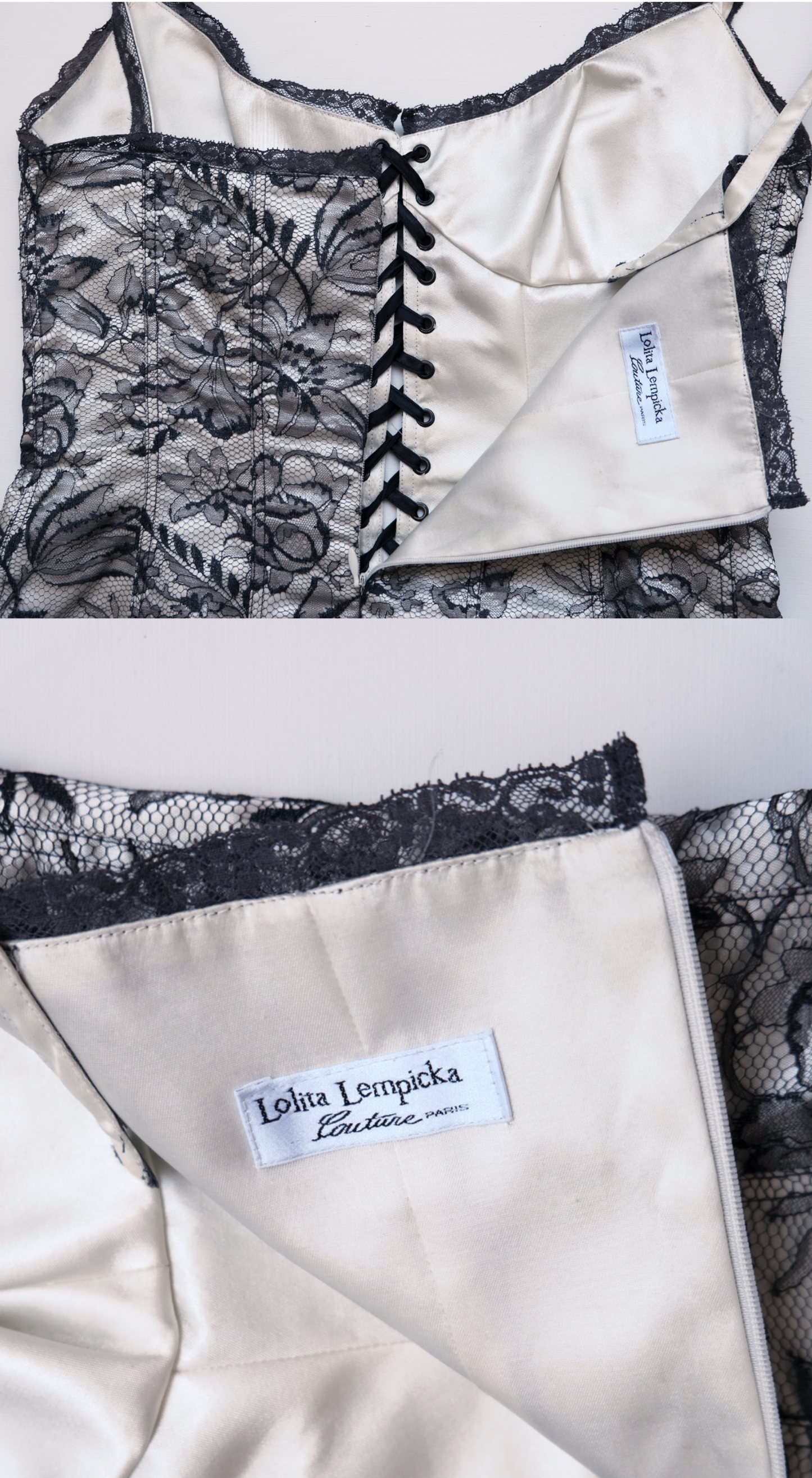Lolita Lempicka ~ Couture Runway F/W 1994 Lace-Up Corset Mini Dress